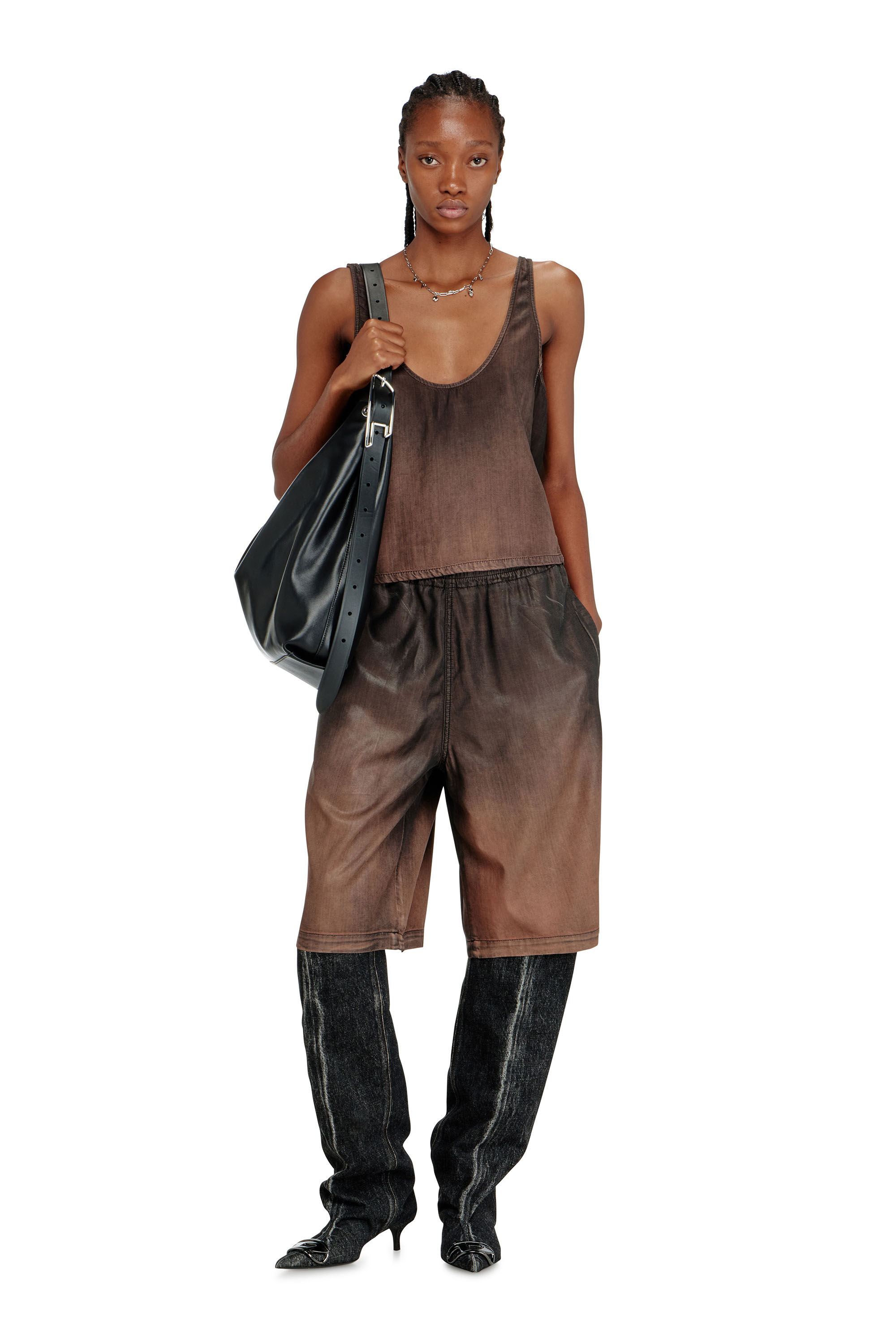 D-Line-Sac hobo en cuir