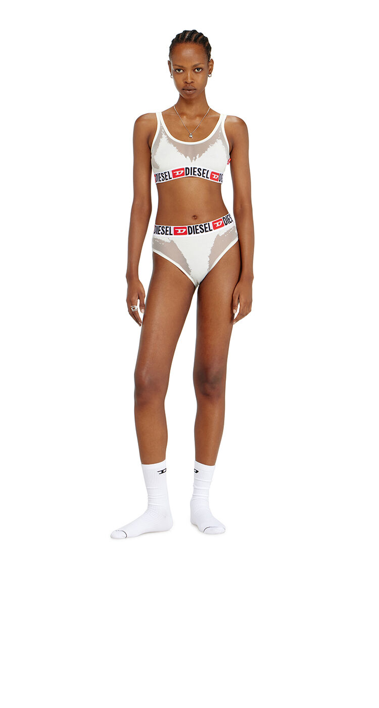 Bralette avec effet d&eacute;vor&eacute; transparent