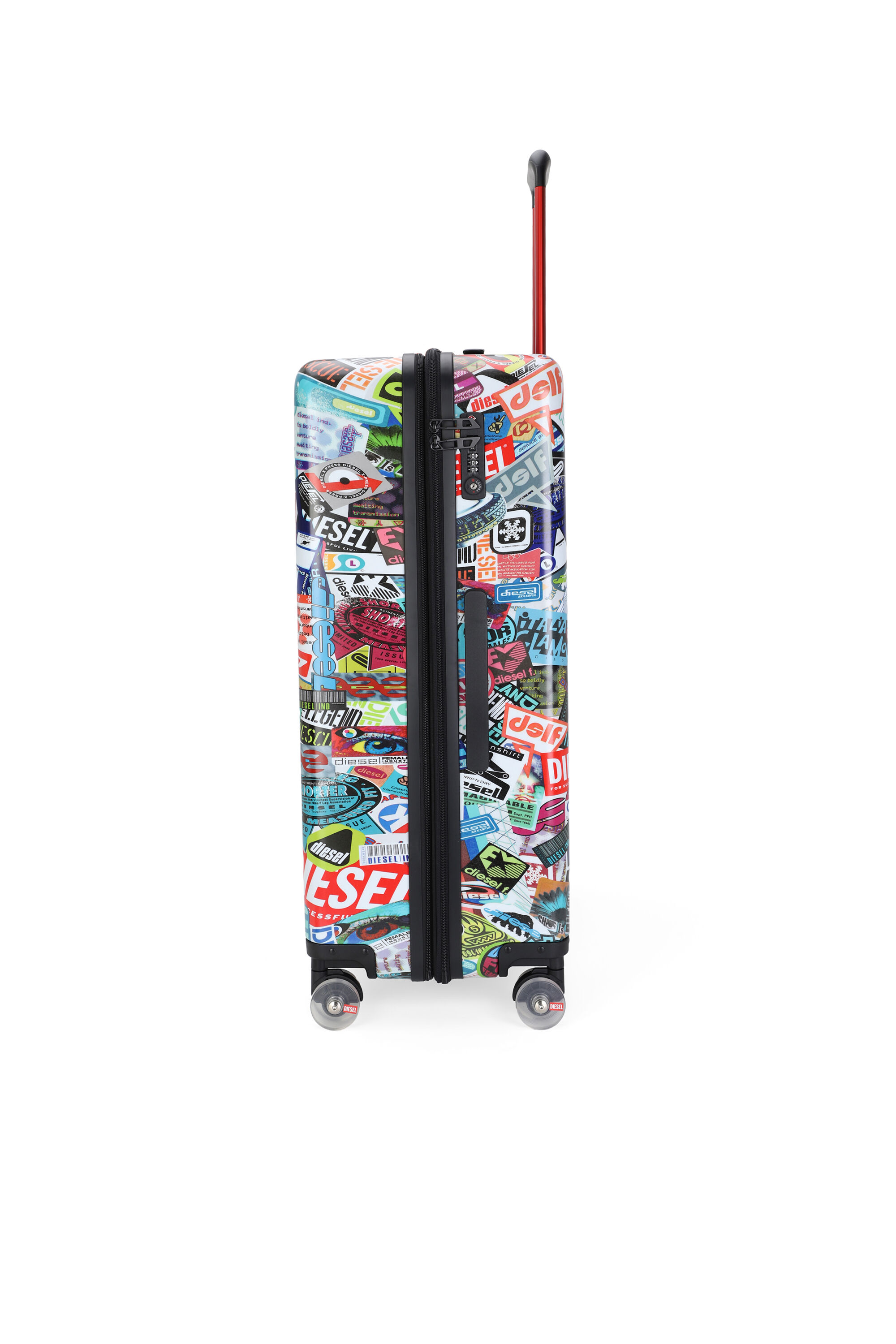 Diesel - DIESEL PC PRINTED TROLLEY-STICKERS- DSL0, Valise style sticker taille L Mixte in Polychrome - 4