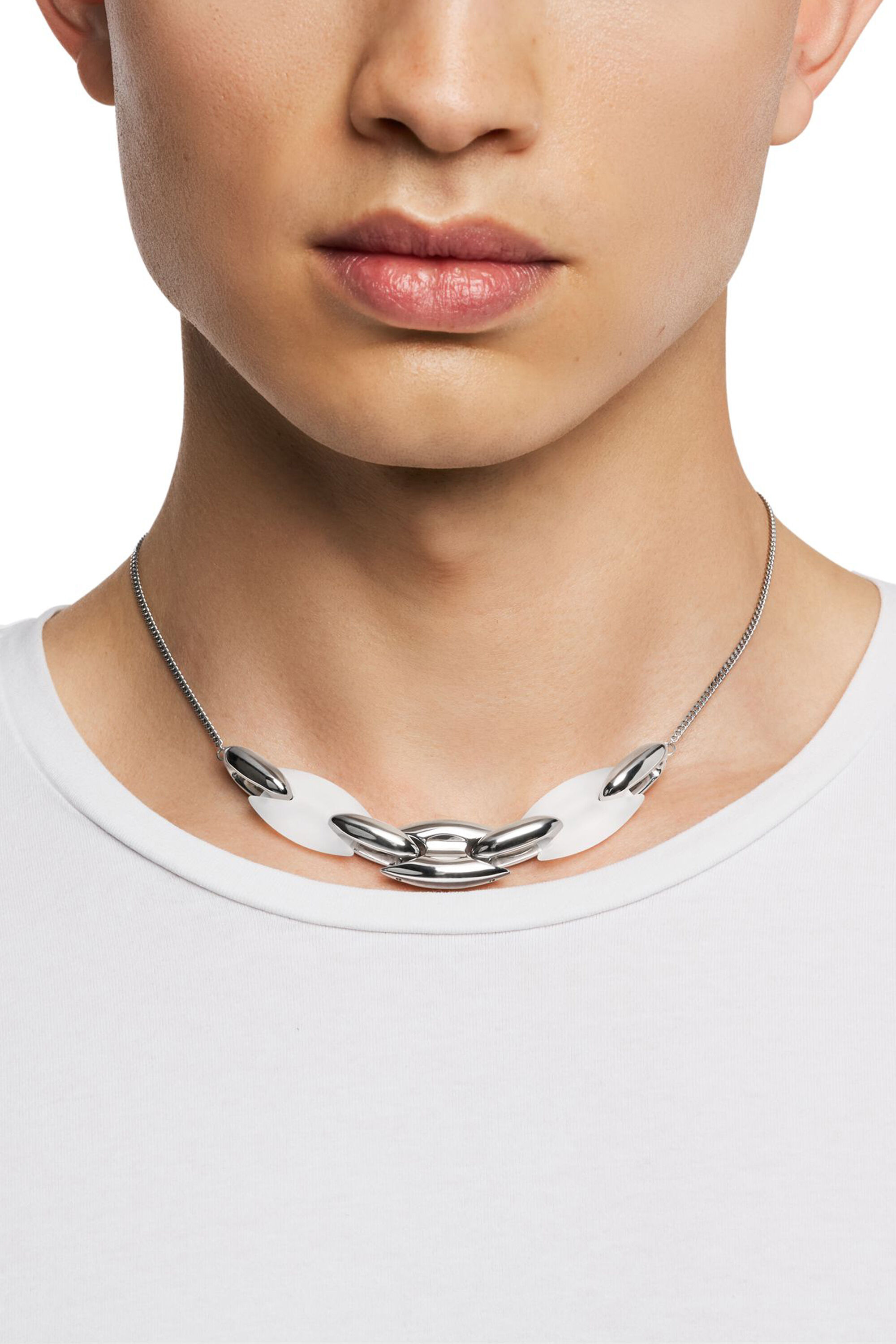 Diesel - DX1616040, Collier chaîne Metamorph en acier inoxydable et silicone Mixte in Gris argenté - 3