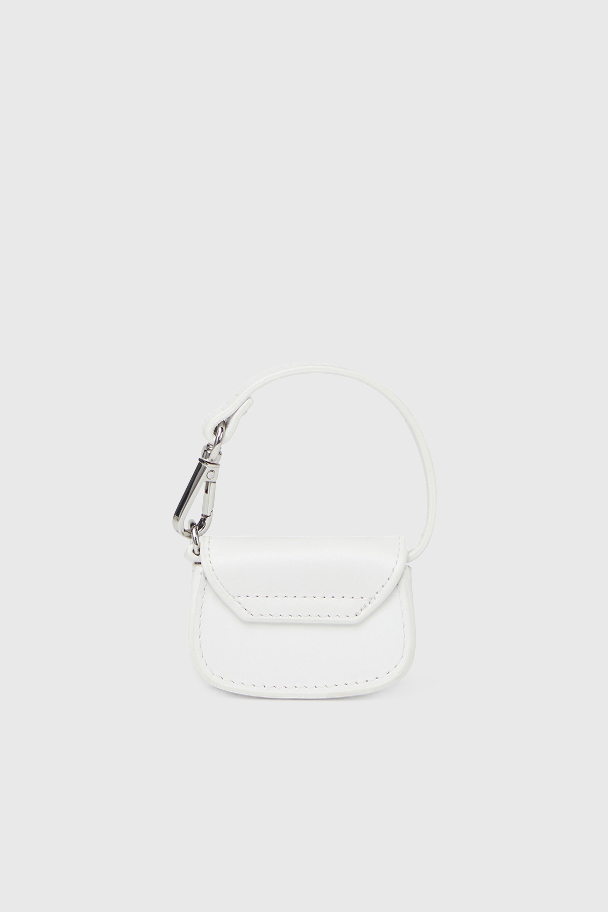 Diesel - 1DR MICRO, Breloque de sac en cuir Femme in Blanc - 2