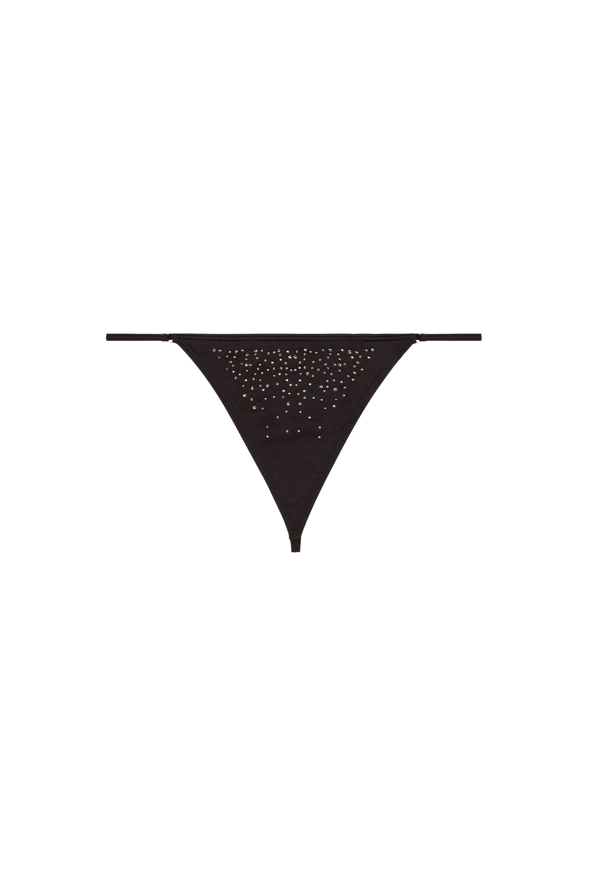 Diesel - D-STRING-DNM, String en microfibre avec cristaux Femme in Noir - 2