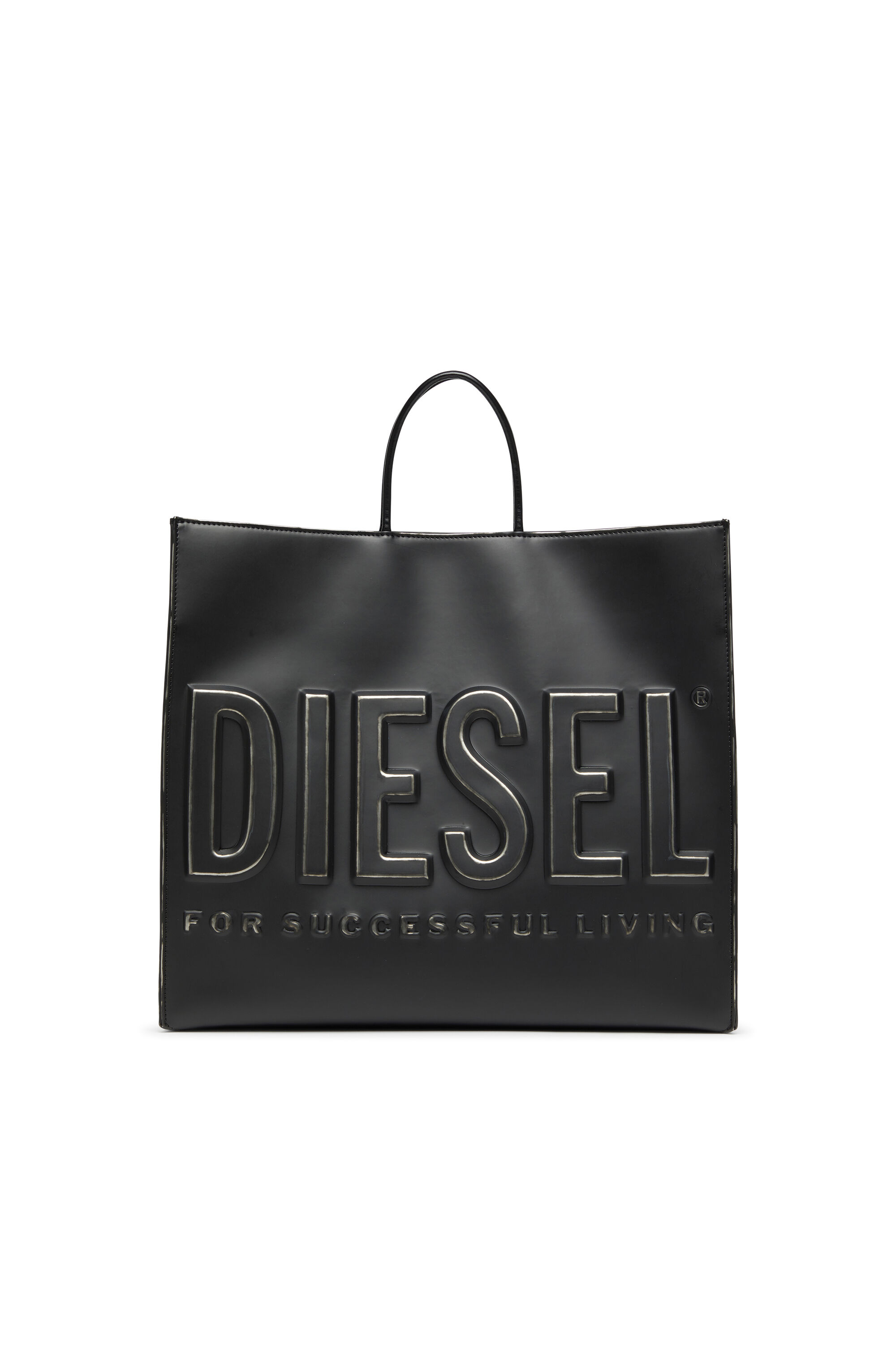 DIESEL / DSL 3D TOTE EN X/フェイクレザー/BLK/無地 Women's Dsl 3D Bag with adjustable shoulder strap | Black | Diesel
