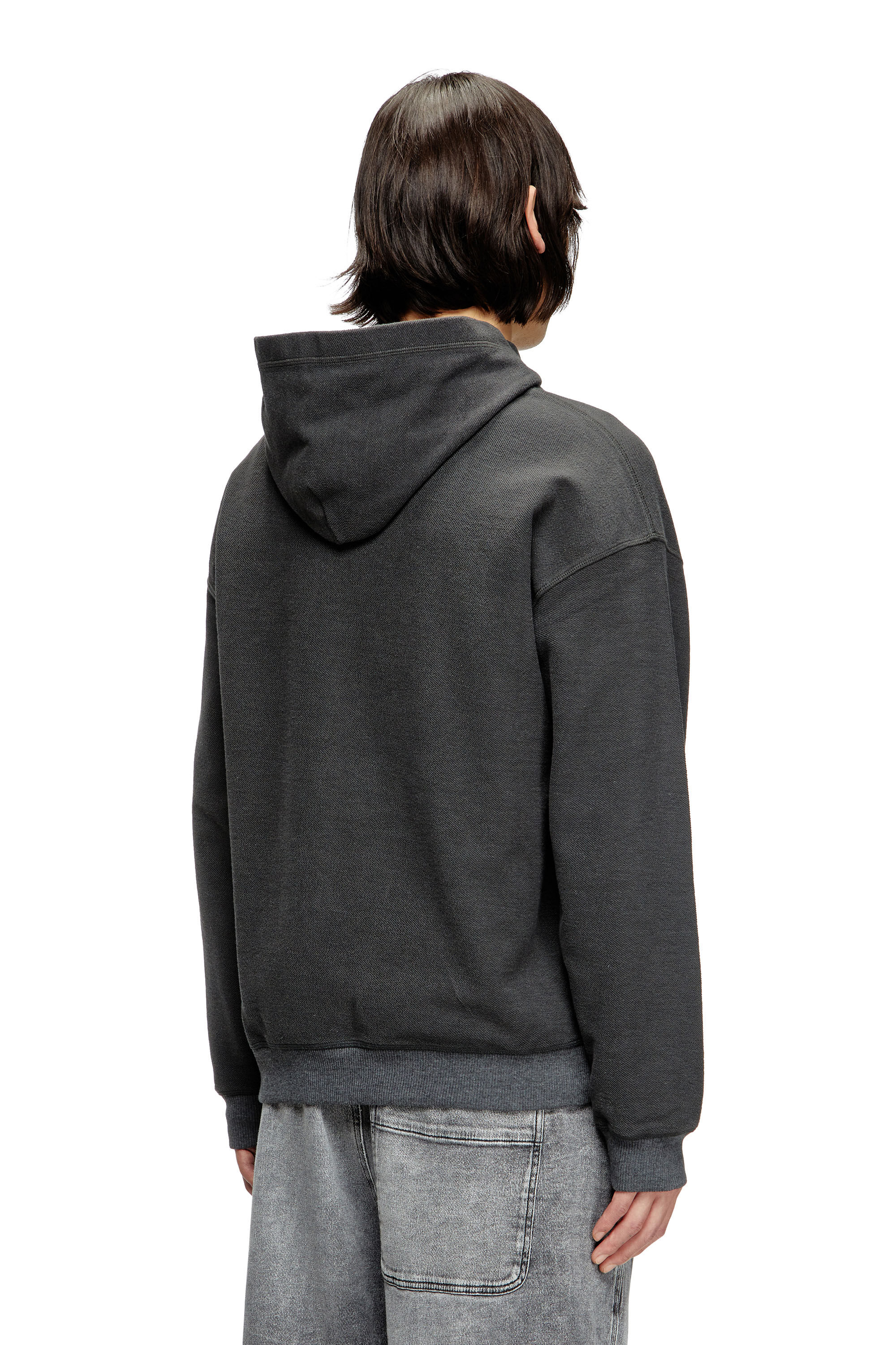 Diesel - S-BOXT-HOOD-HOSHI, Sweat-shirt à capuche avec imprimé collier à breloques Mixte in Gris - 4