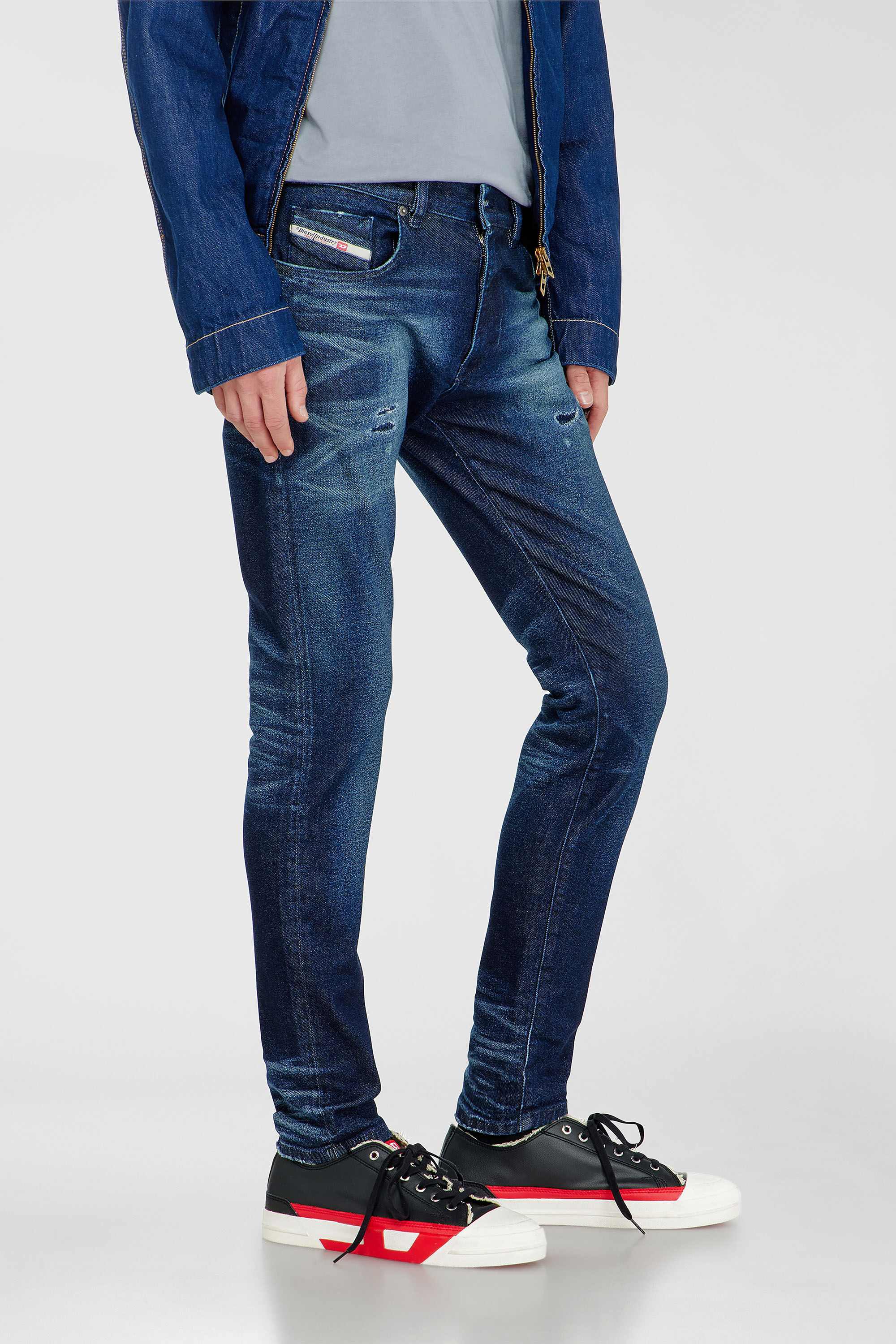 Diesel - Slim Jeans 2019 D-Strukt 0KBBU Homme, Bleu Fonc&eacute; - Image 7