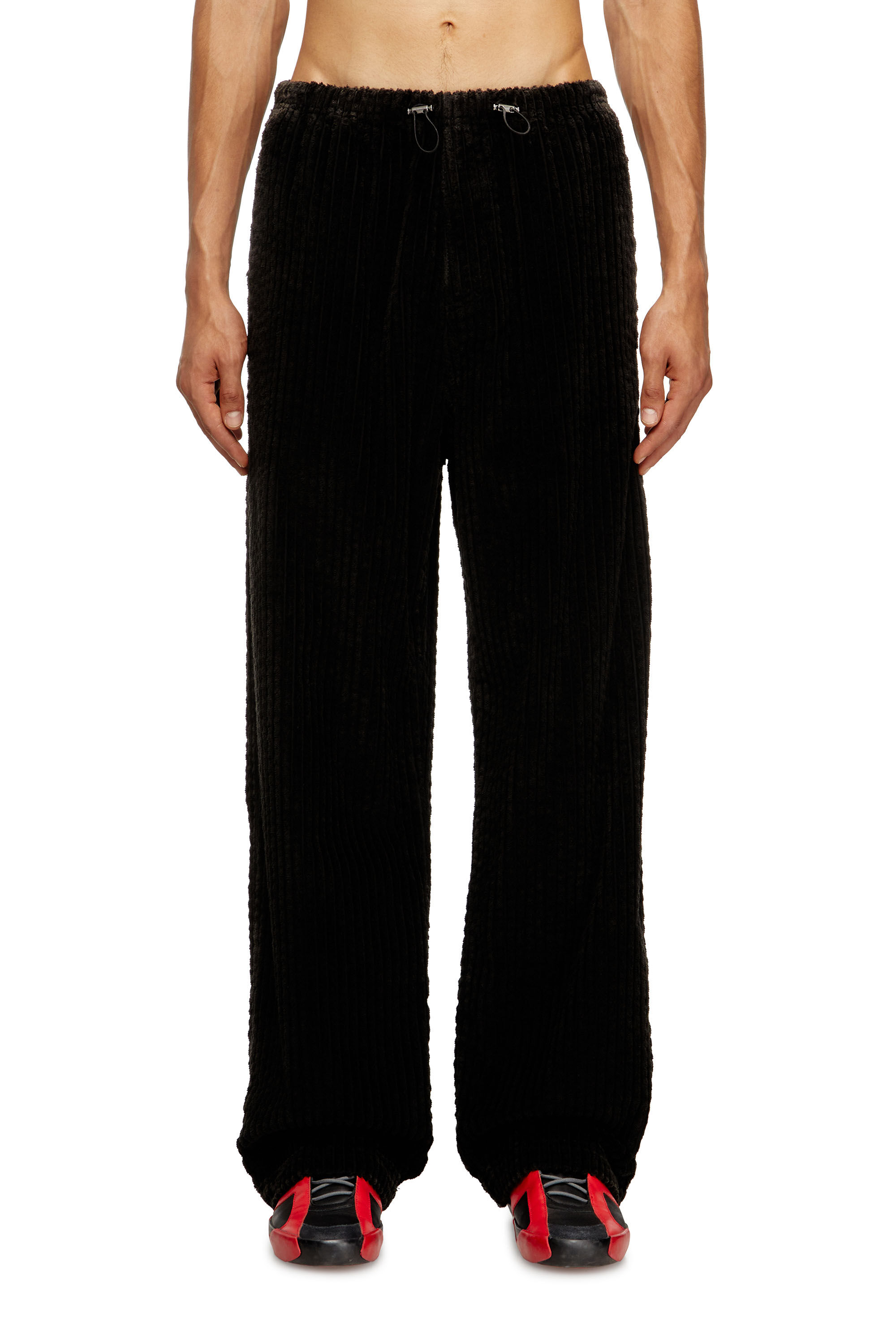 Diesel - P-MARTIAL, Pantalon en velours côtelé avec cordon de serrage Homme in Marron - 3