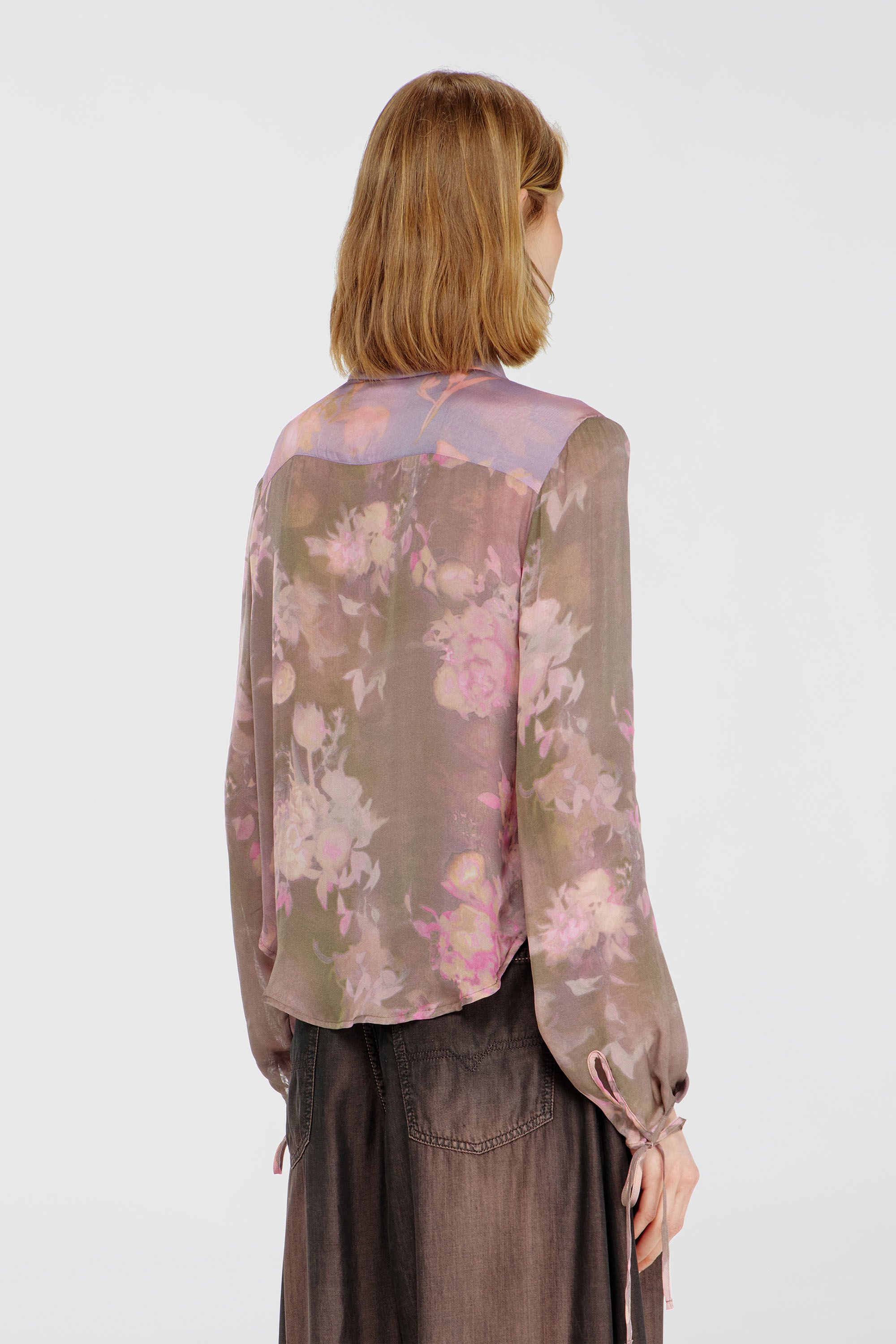Diesel - C-LEVER, Chemisier en chiffon &agrave; imprim&eacute; floral all-over Femme in Polychrome - 4