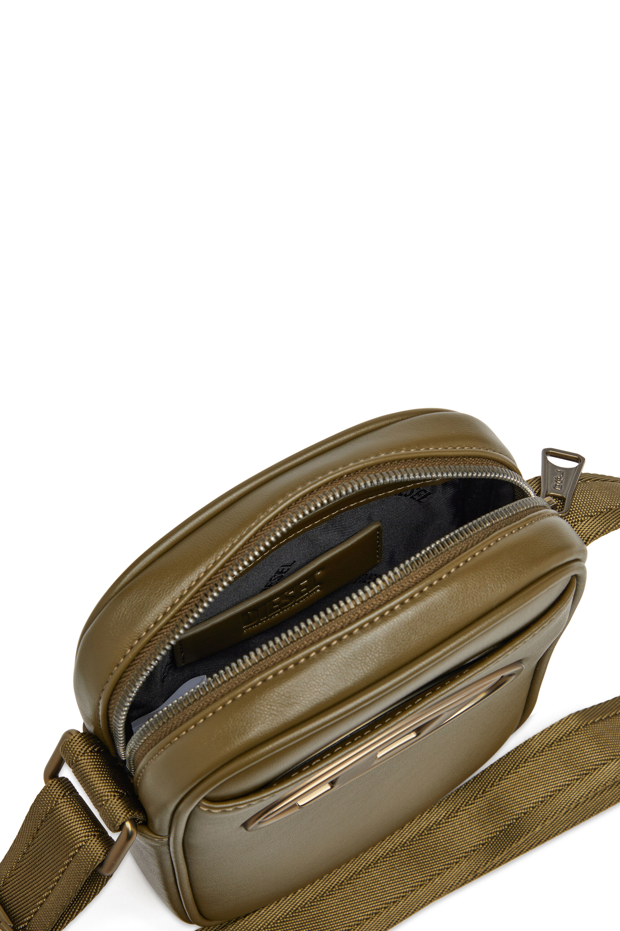Diesel - HOLI-D CROSSBODY, Holi-D-Sac à bandoulière en PU et néoprène Homme in Vert - 2