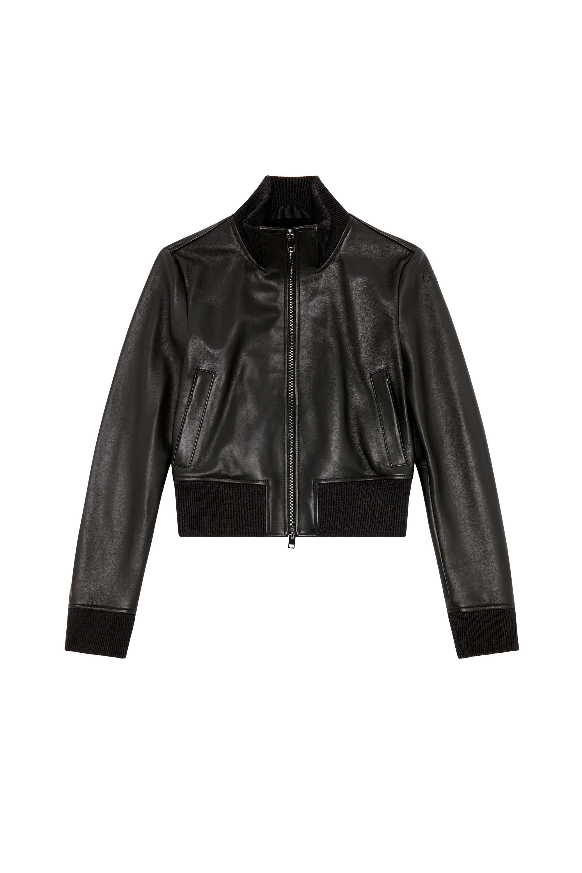 ジャケット・アウター DIESEL Double Shoulder Zip Blouson Women's Bomber jacket in waxed leather | Black | Diesel