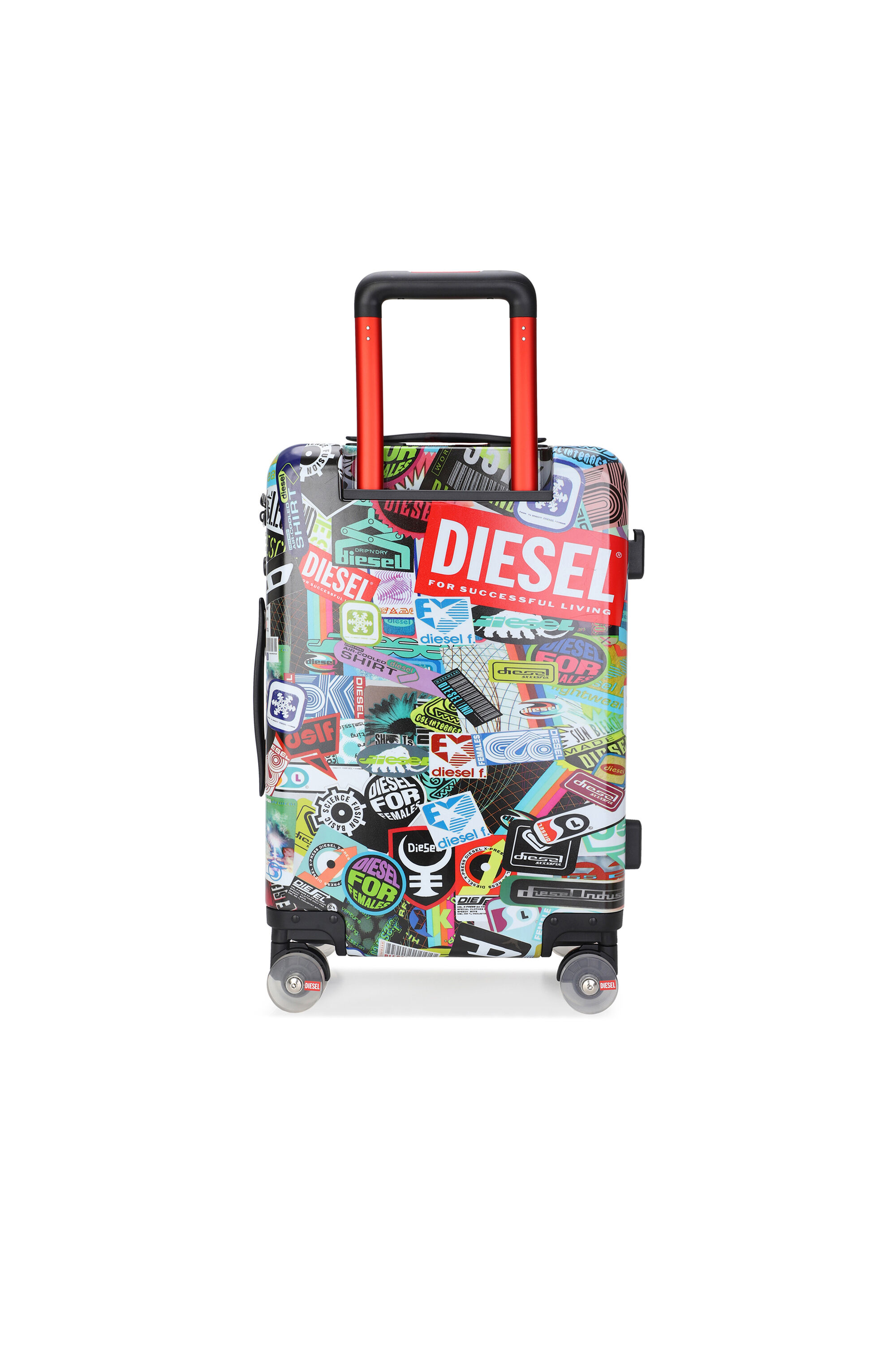 Diesel - DIESEL PC PRINTED TROLLEY-STICKERS- DSL0, Valise taille S style autocollants Mixte in Polychrome - 3