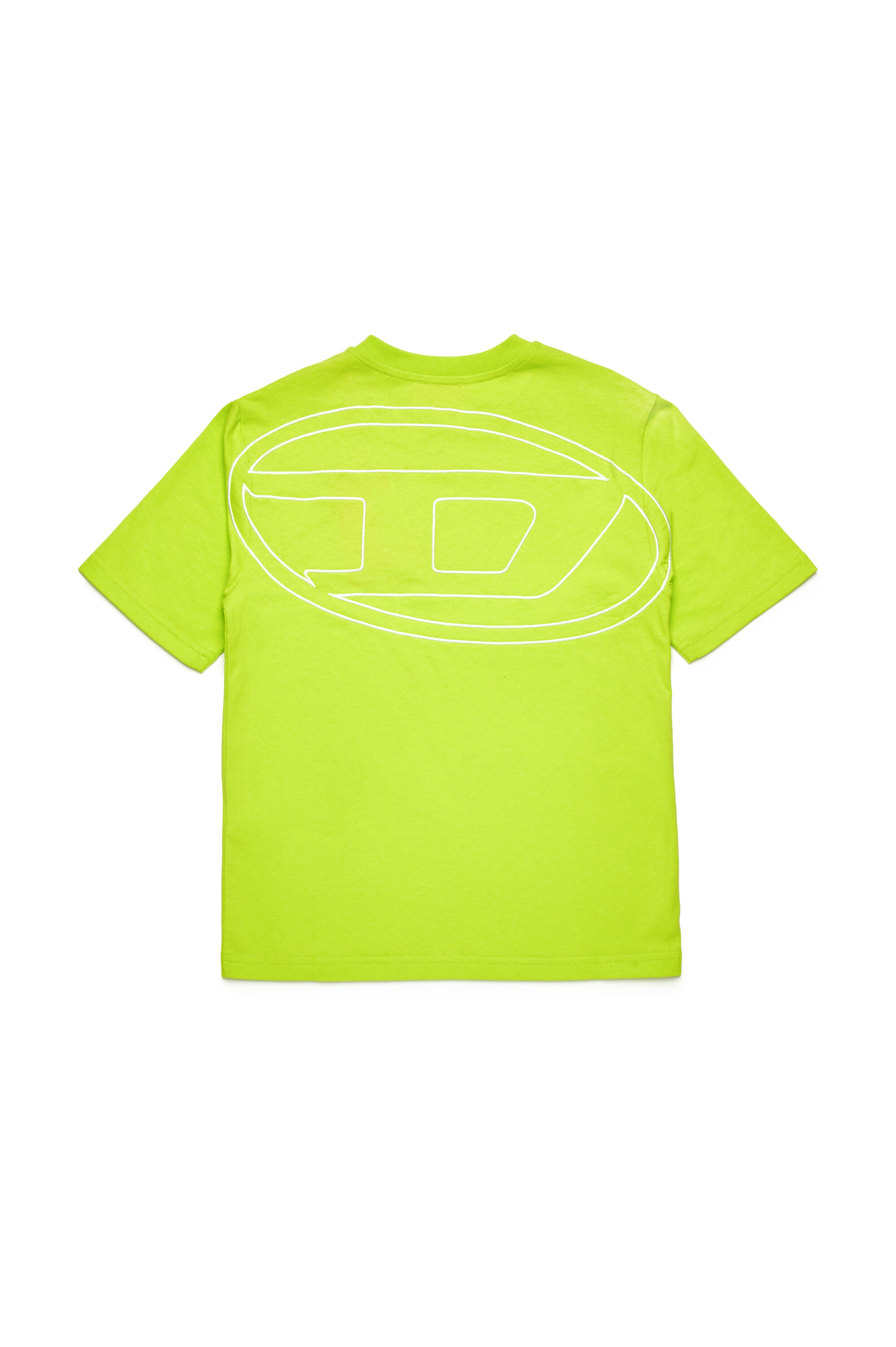 Diesel - TBOGGYMEGOVALD OVER, T-shirt avec mega broderie Oval D Homme in Vert - 2