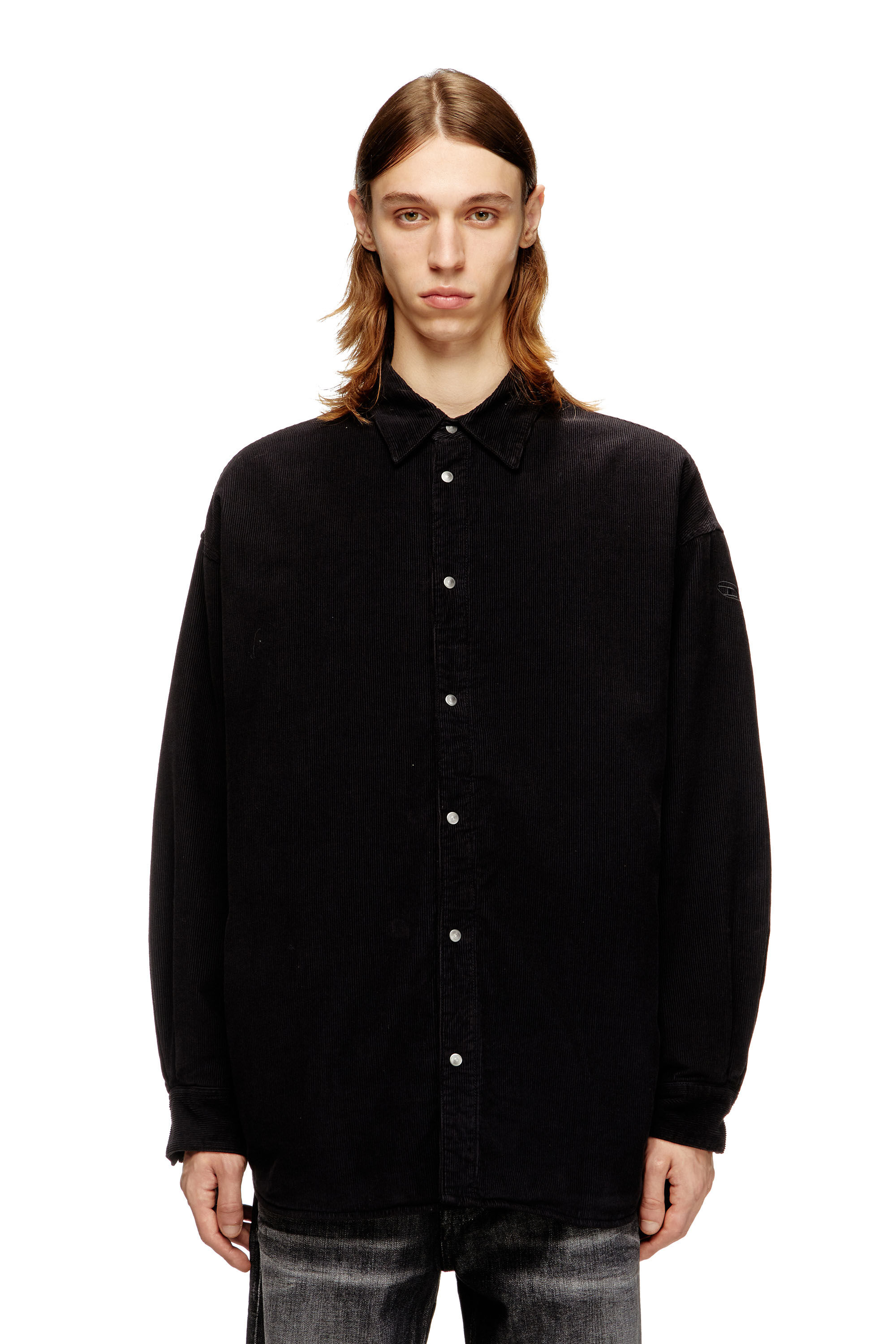 Diesel - S-BAGGY-PADD-HGBK, Chemise en coton avec broderie Oval D Homme in ToBeDefined - 3