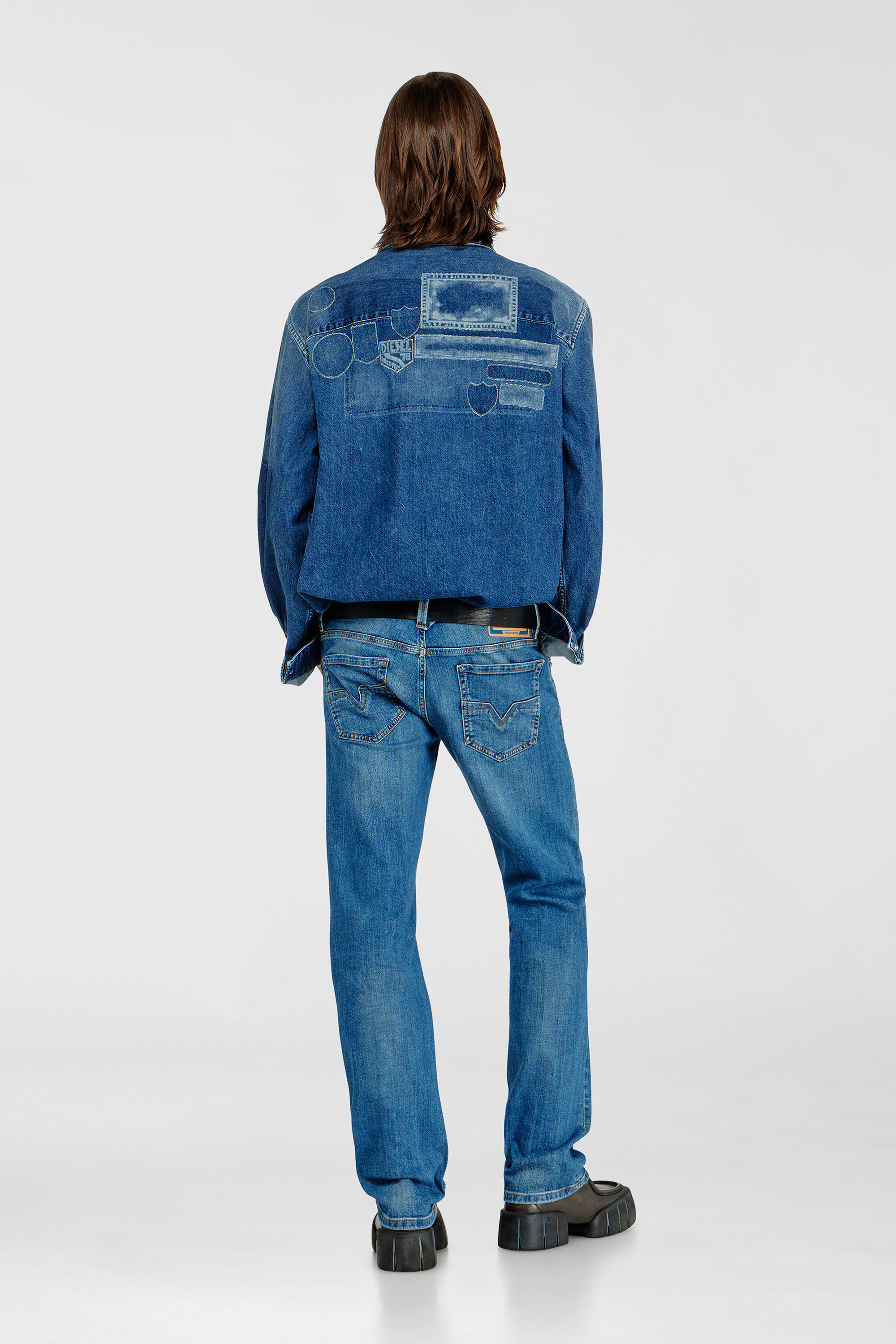 Diesel - Regular Jeans 1985 Larkee 0KIAL Homme, Bleu Clair - Image 3