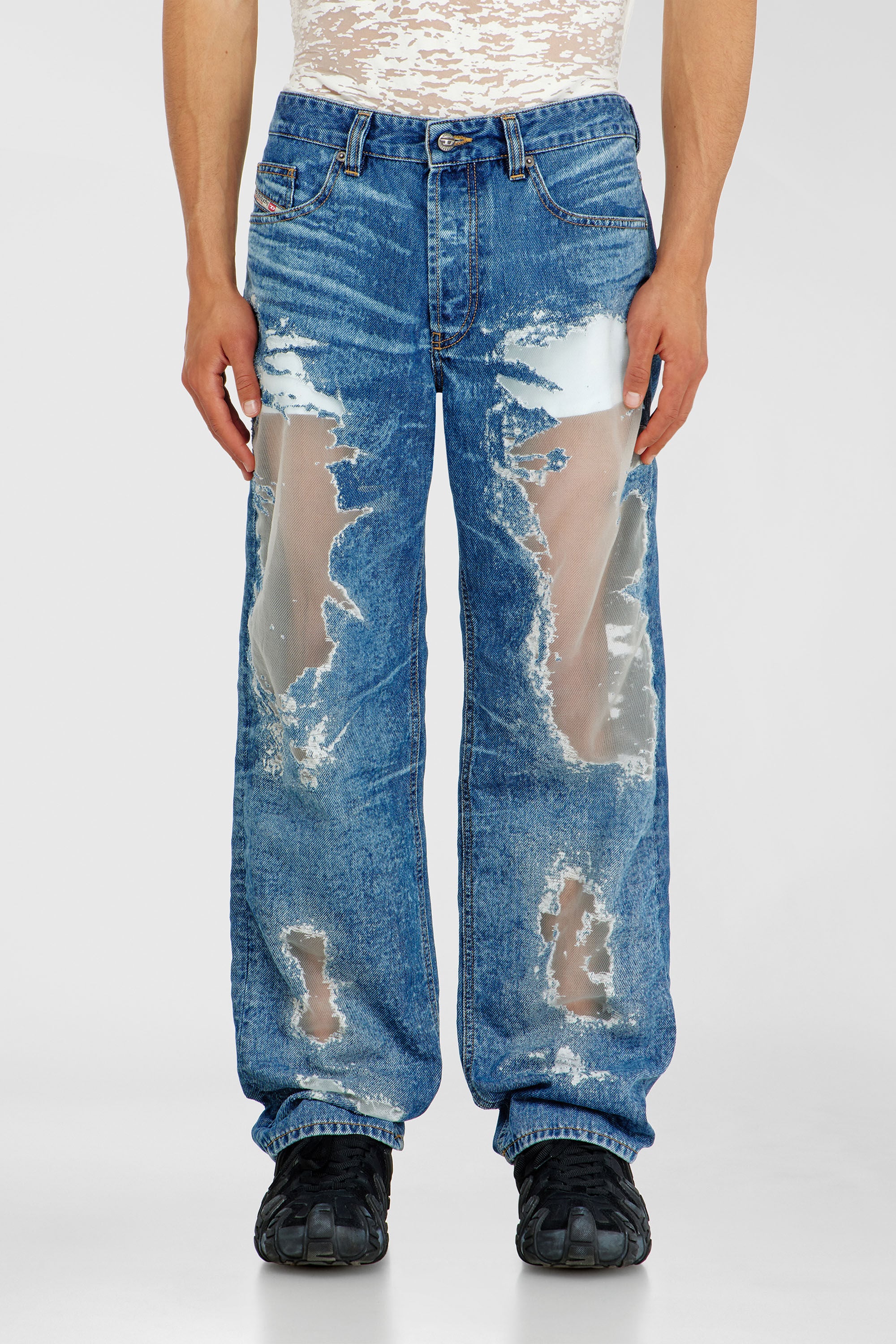 Diesel - Regular Jeans 2024 D-Macs 068ZH Homme, Bleu moyen - Image 2