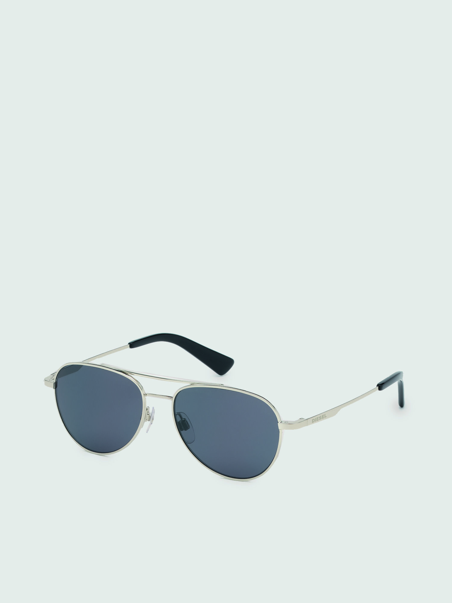 Diesel - DL0291, Lunettes de soleil de forme pilote en métal Mixte in Gris argenté - 2