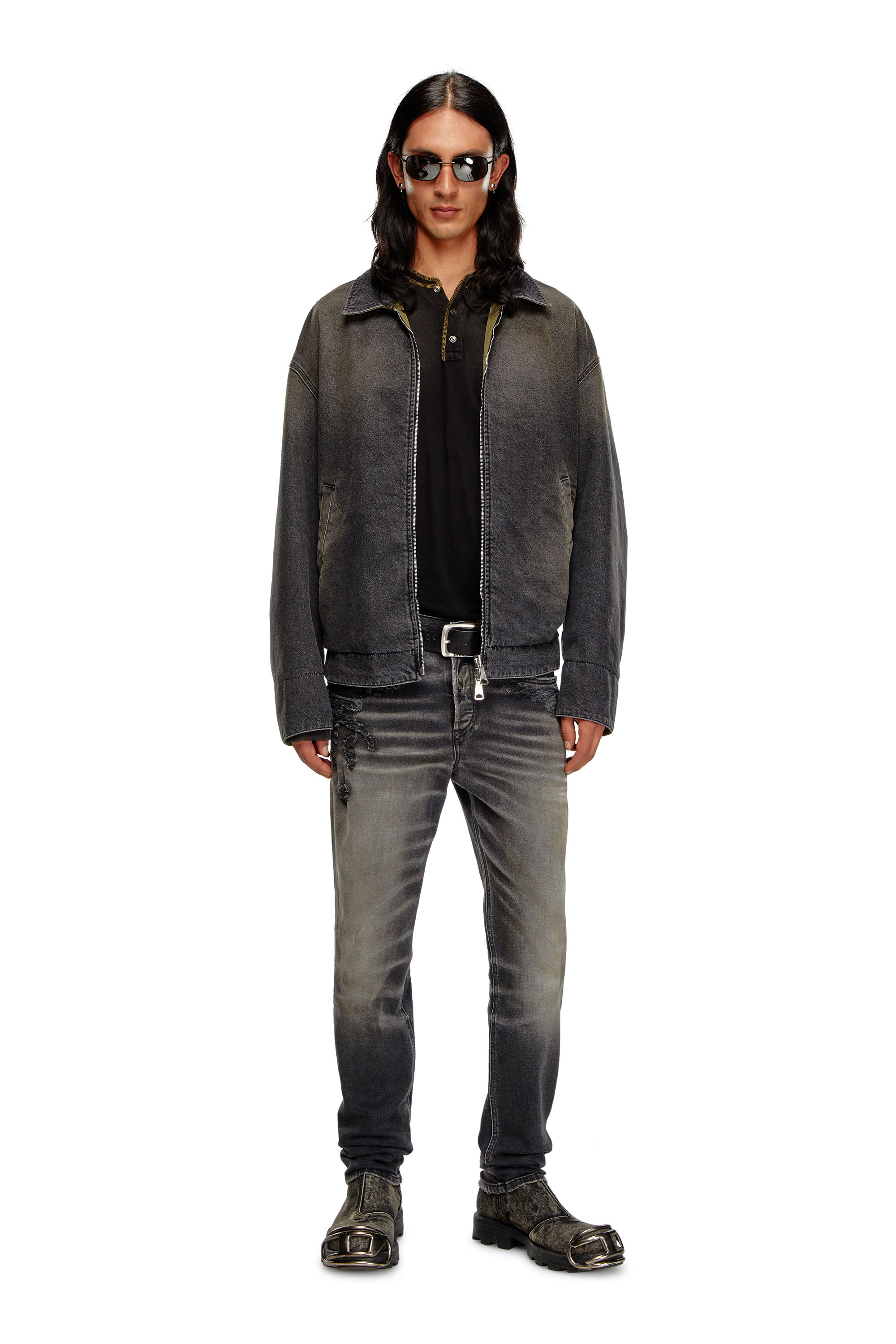 Diesel - Regular Jeans 2023 D-Finitive 09K25 Homme, Noir/Gris foncé - Image 1
