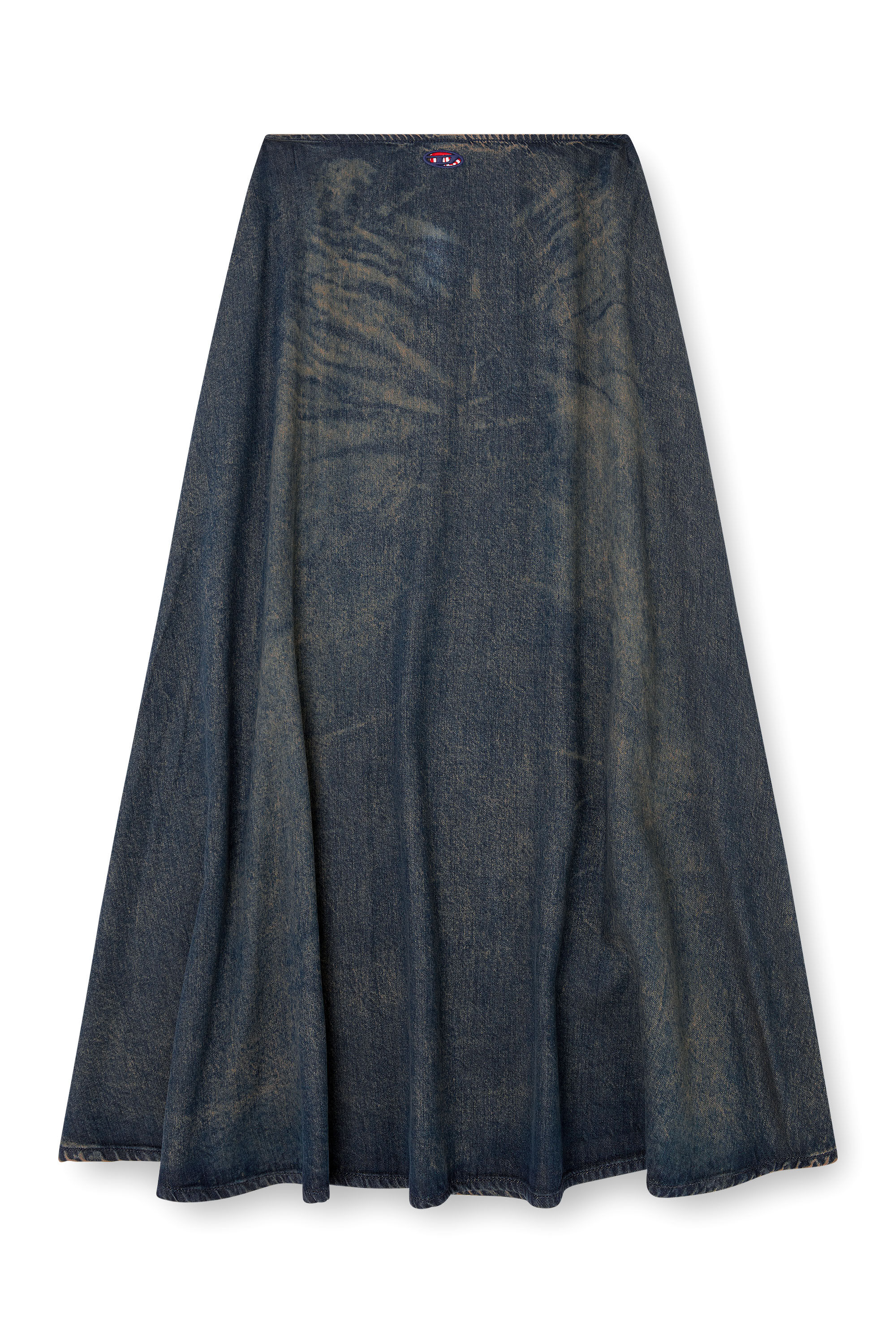 Diesel - DE-ANNIE-S, Jupe évasée en denim fluide effet sali Femme in ToBeDefined - 2