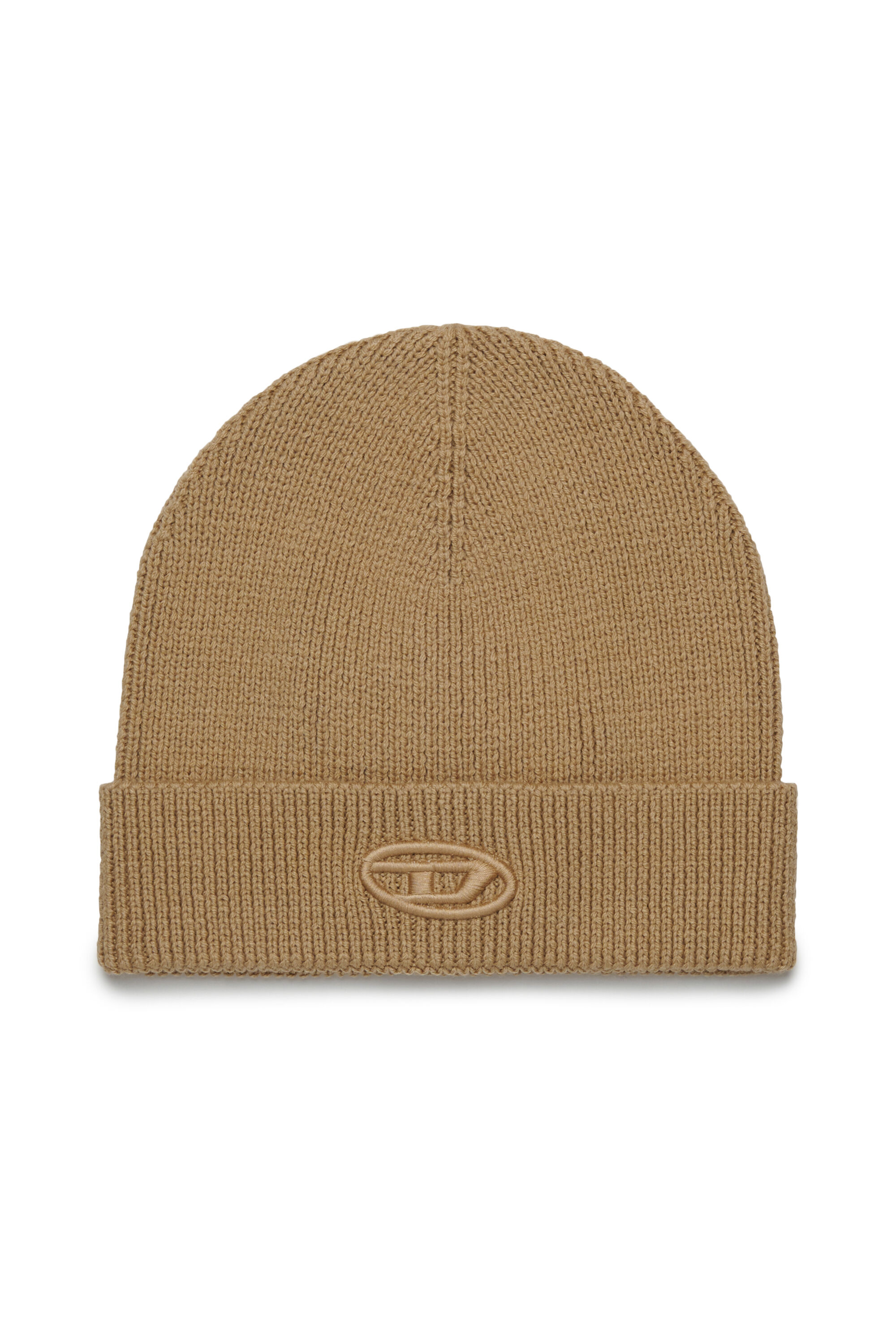 Diesel - FKCODERFULLYC, Bonnet en laine avec logo brodé Mixte in Marron - 1