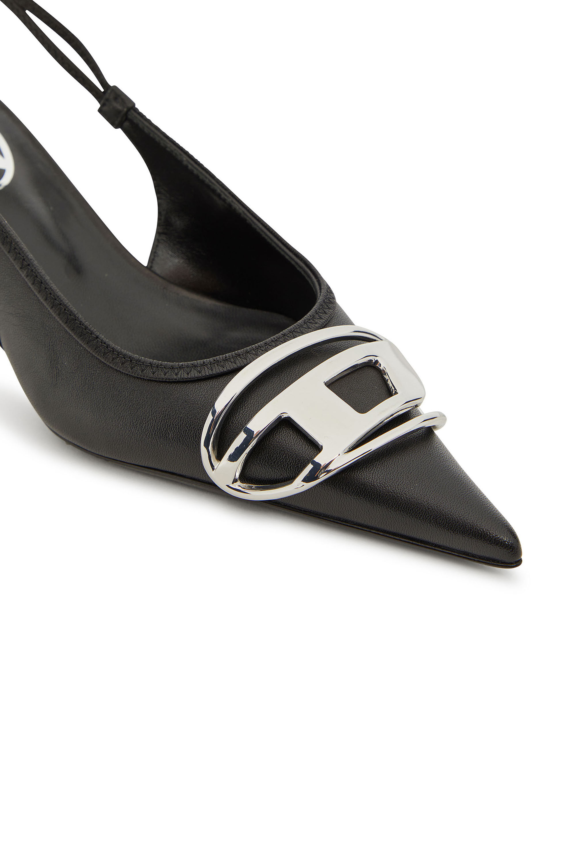 Diesel - D-VENUS SB 40, Escarpins à bride en cuir nappa Femme in Noir - 5