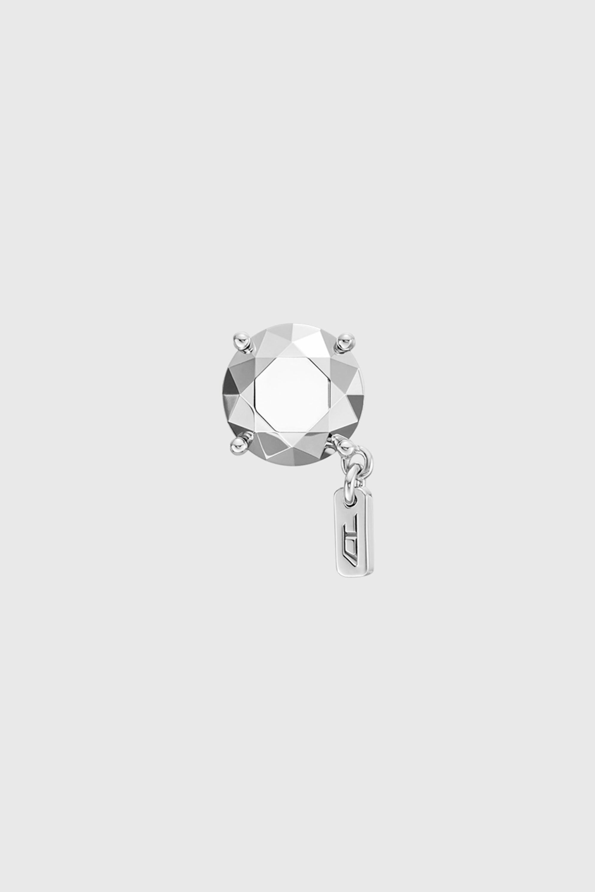 Diesel - DL1352040 STERLING SILVER JEWEL, Boucle d'oreille en argent sterling taille diamant avec fermeture &agrave; tige. Mixte in Gris argent&eacute; - 2