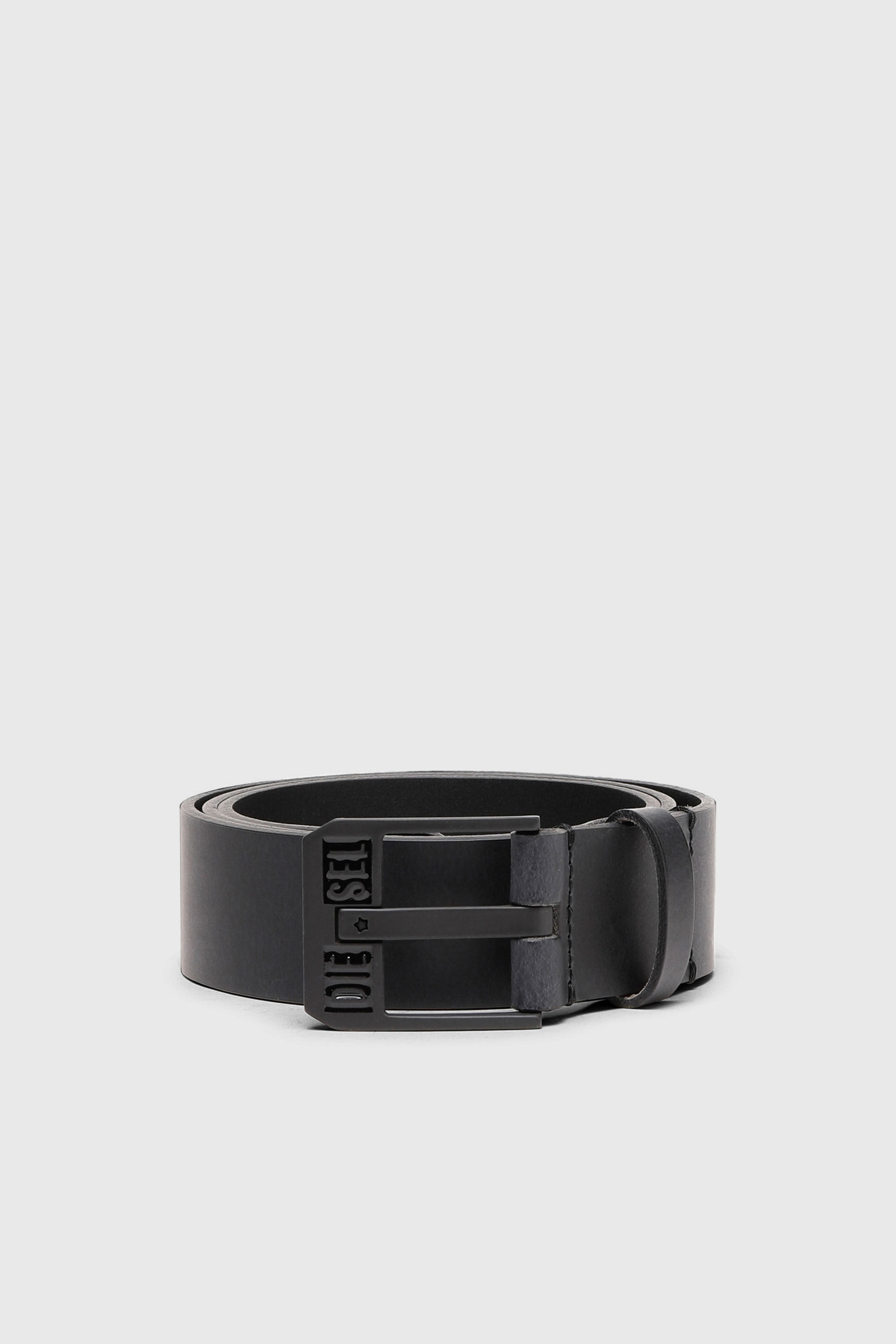 Diesel - BLUESTAR II, Ceinture 3.9 cm en cuir avec boucle logo &eacute;toile Homme in Gris - 1