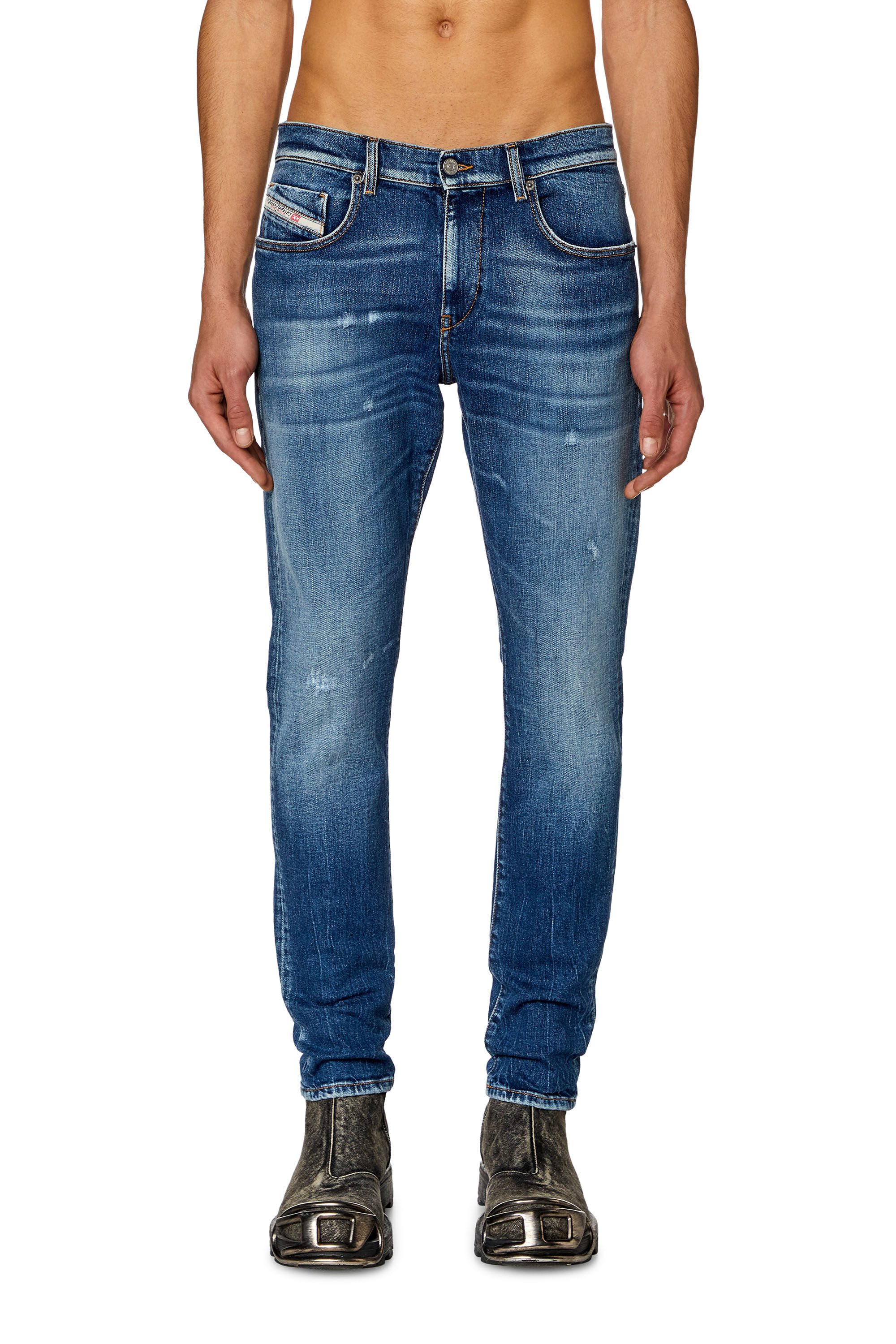 Diesel - Slim Jeans 2019 D-Strukt 007T3, Bleu moyen - Image 3