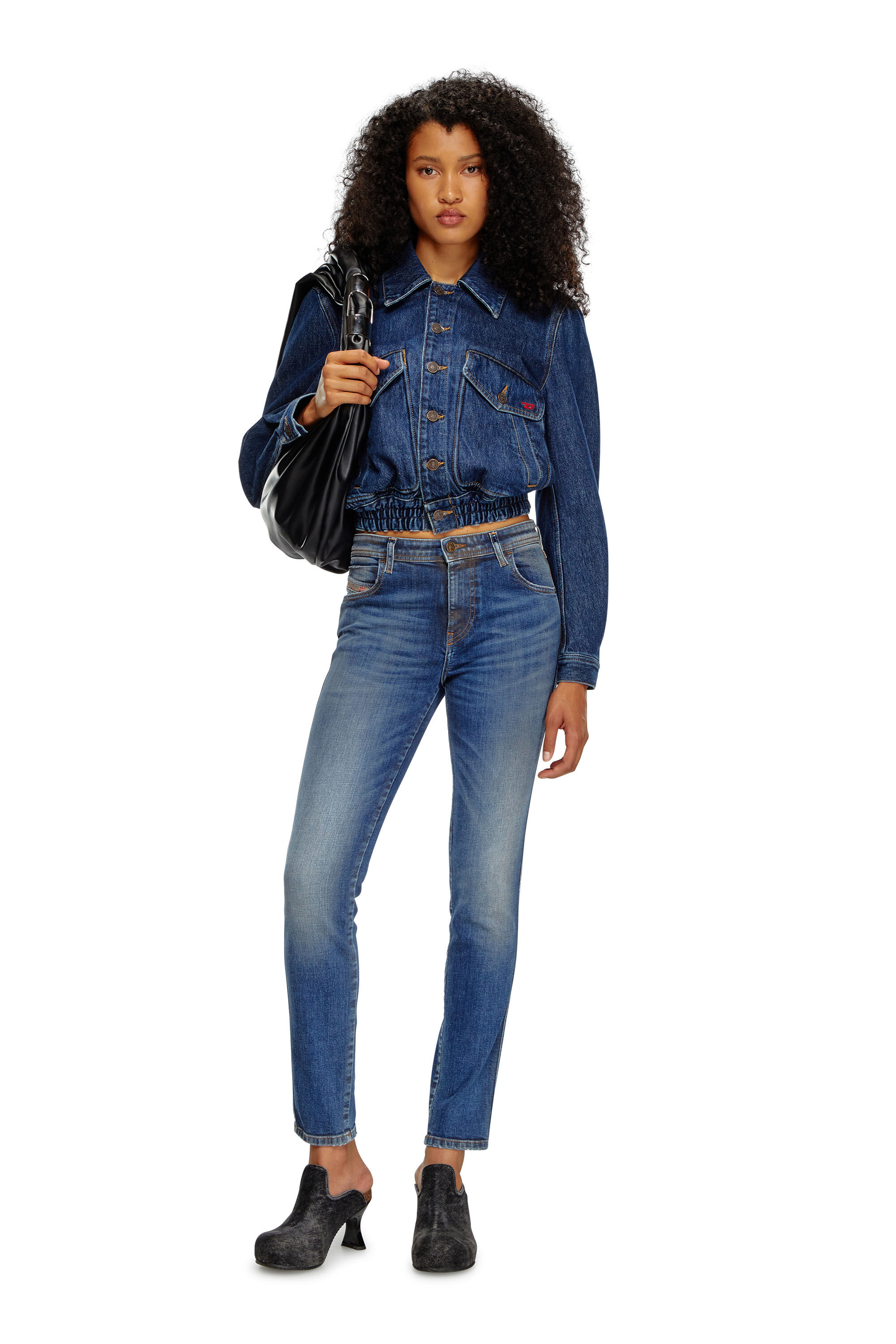 Diesel - Femme Skinny Jeans 2015 Babhila 09J32, Bleu Foncé - Image 1