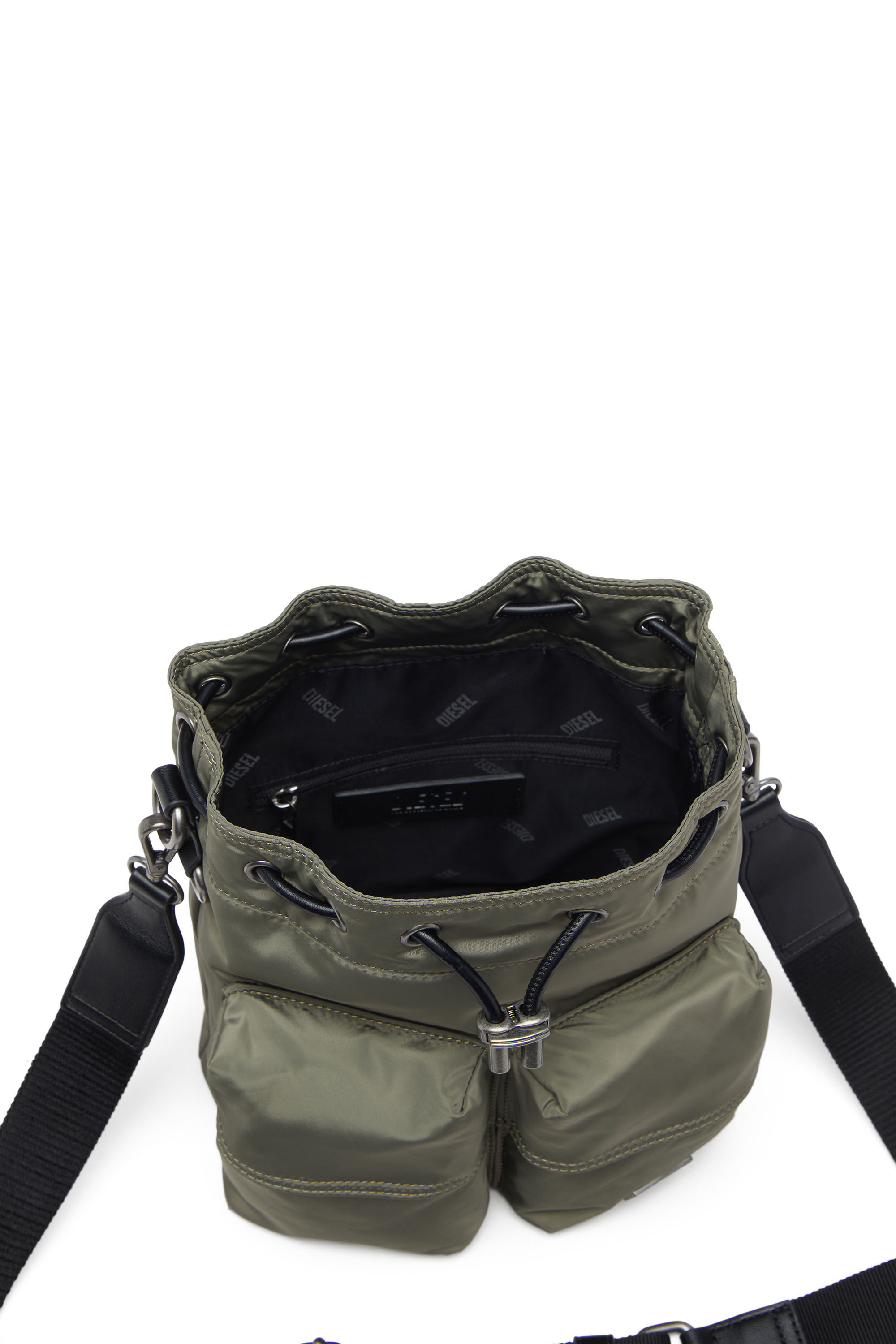 Diesel - MULTI-PKTS BUCKET X, Multi-Pkts-Sac seau multipoche en étoffe utilitaire Mixte in Vert - 5