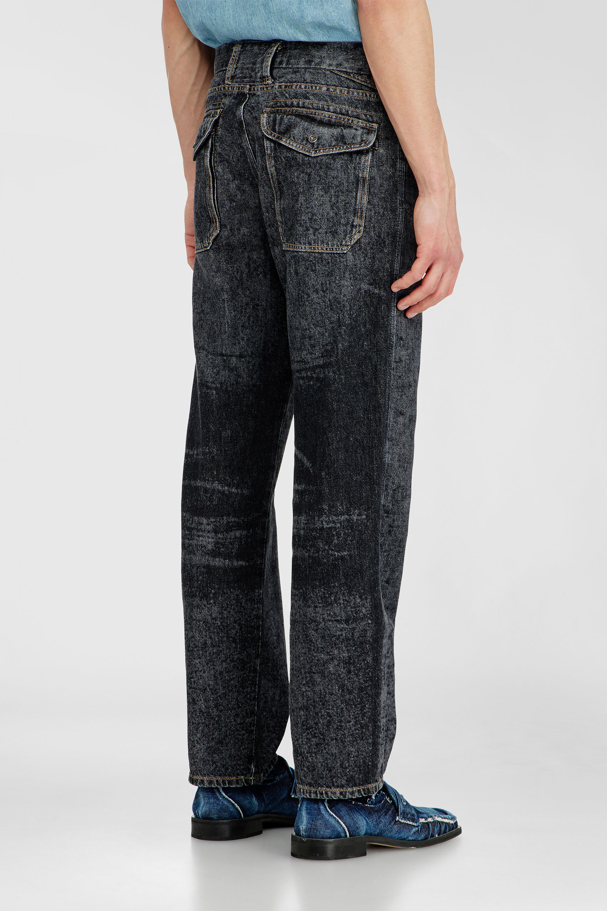 Diesel - Relaxed Jeans D-Marcus 09Q24 Homme, Noir/Gris fonc&eacute; - Image 5