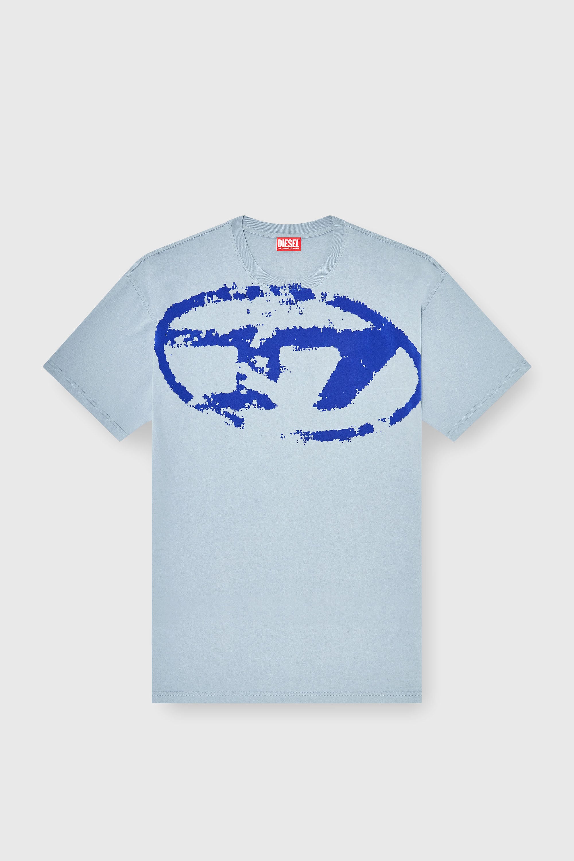 Diesel - T-BOXT-N14, T-shirt avec logo floqu&eacute; effet vieilli Homme in Bleu - 2