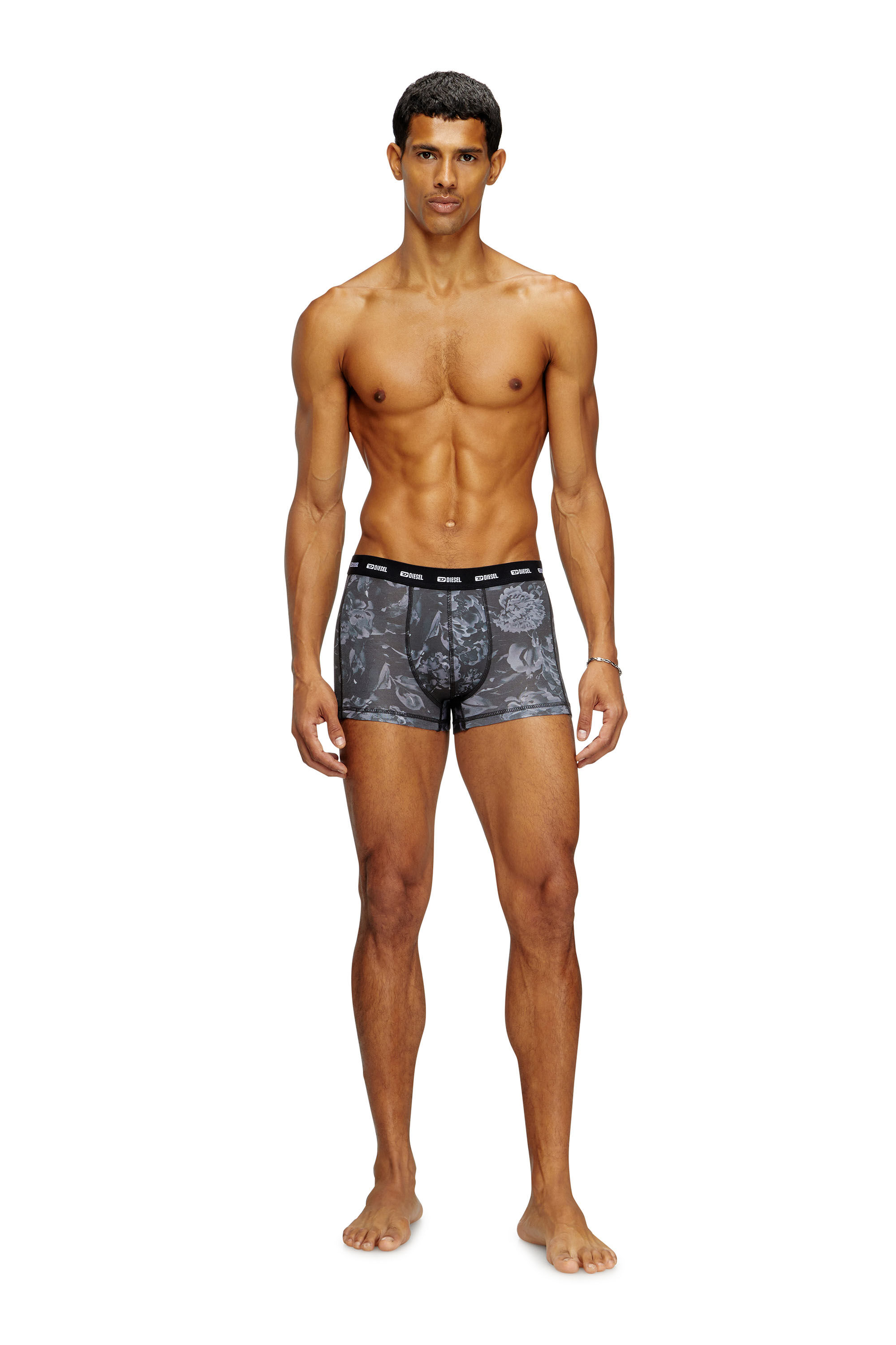 Diesel - DAMIEN-UTLT, Boxer avec imprimé à fleurs Homme in Gris - 3