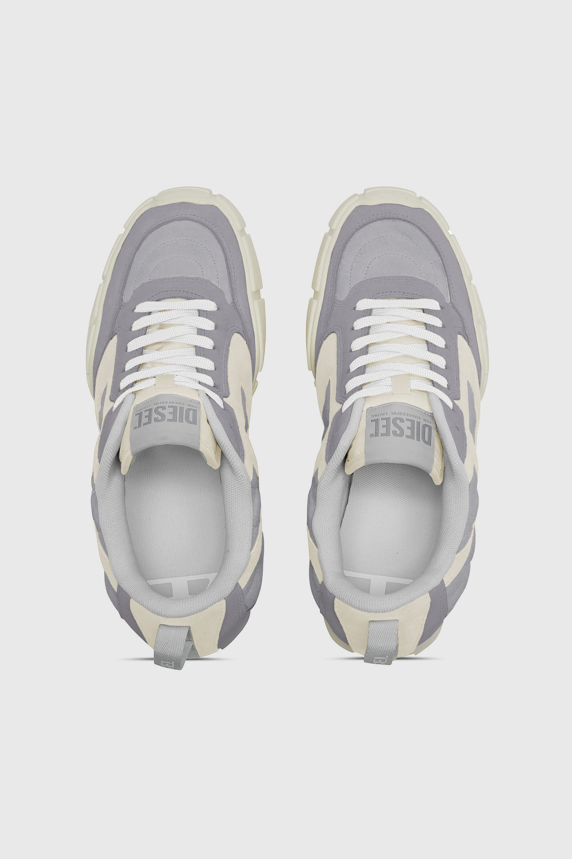 Diesel - S-PAGODHA LOW, S-Pagodha-Baskets en daim matelass&eacute;es Homme in Gris - 4