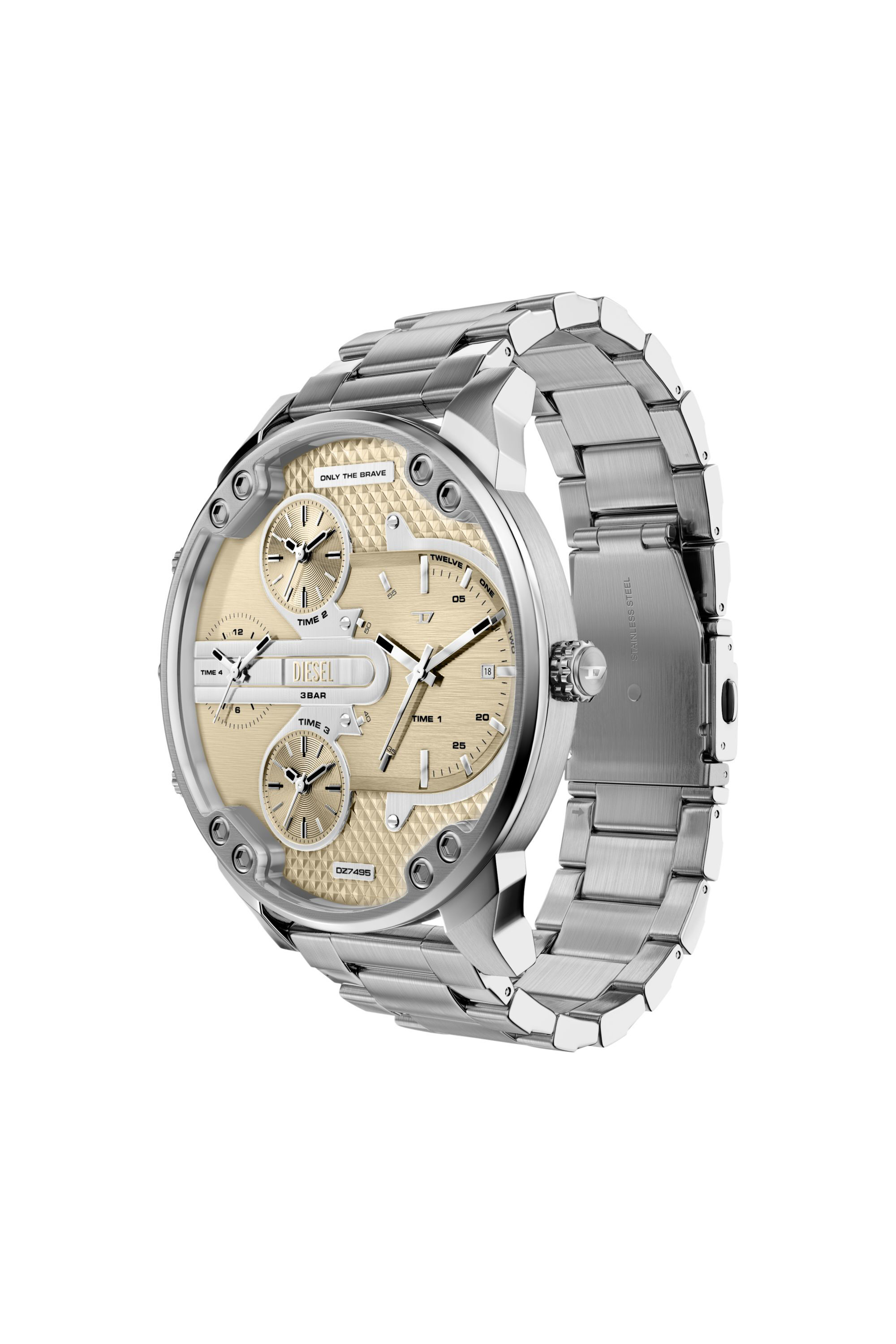 Diesel - DZ7495 WATCH, Montre en acier inoxydable Mr. Daddy Slim Homme in Gris argent&eacute; - 6