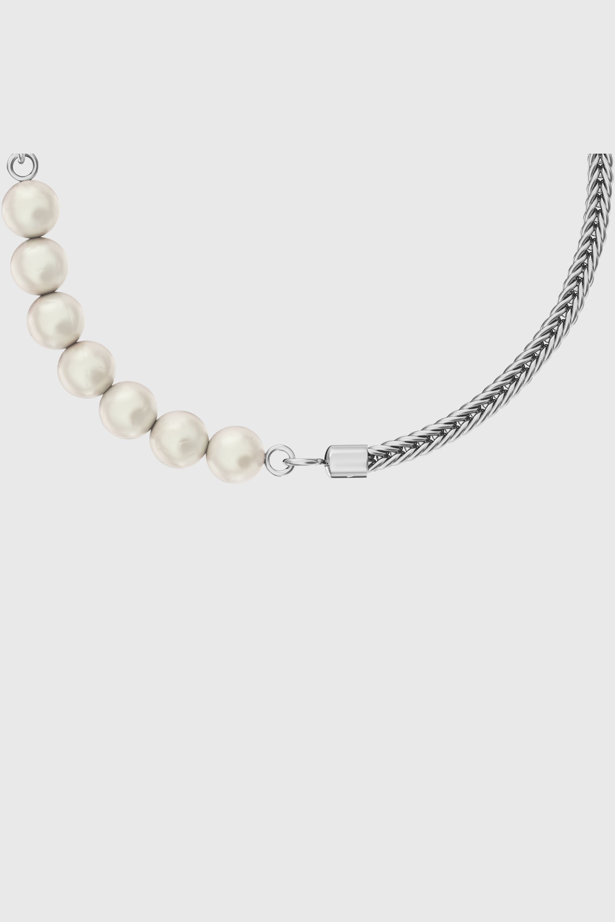 Diesel - DL1368040 STERLING SILVER JEWEL, Bracelet en argent sterling et perle Mixte in Gris argent&eacute; - 3