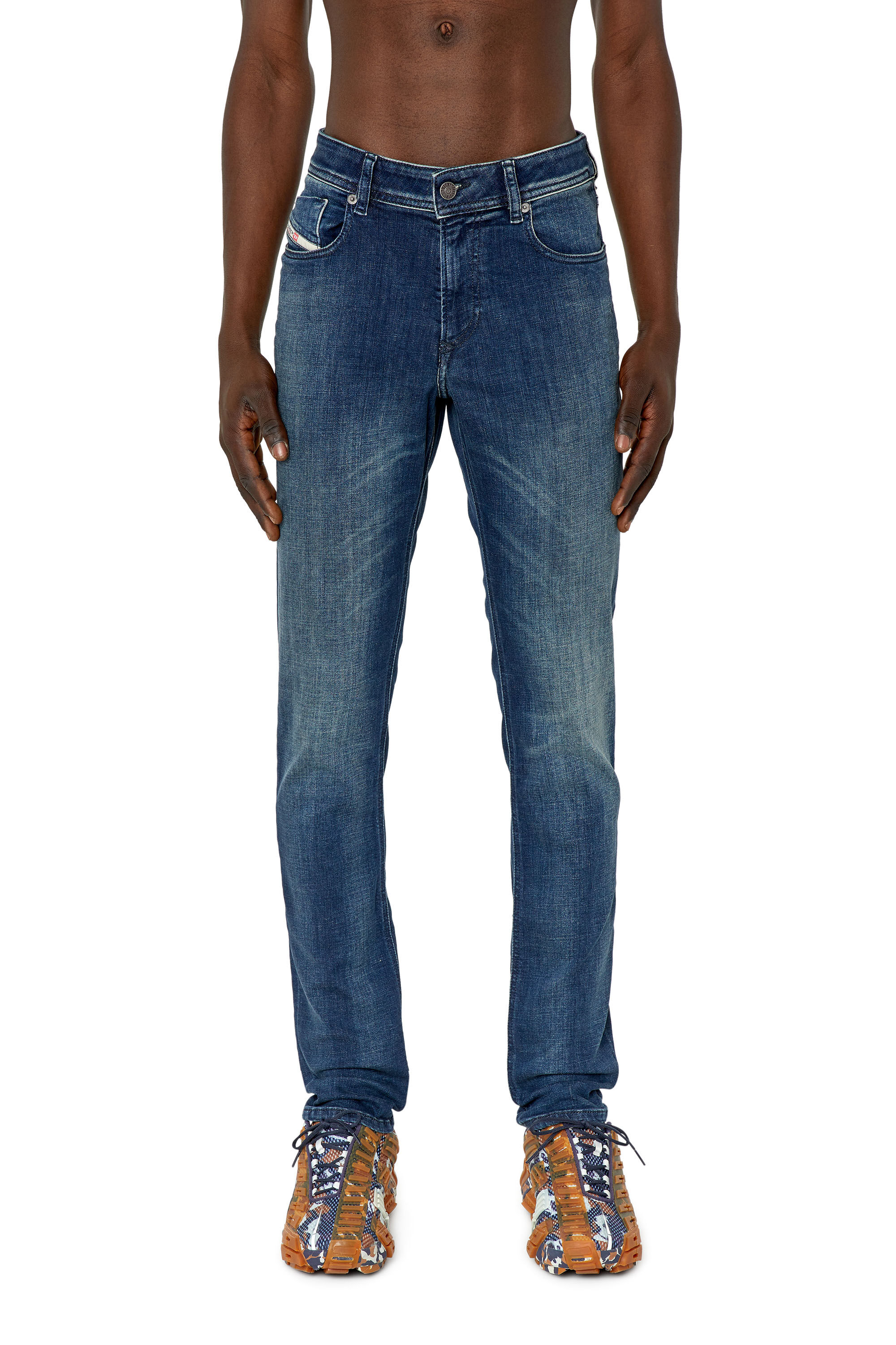 Diesel - 1979 Sleenker 09F58 Skinny Jeans, Bleu Foncé - Image 3