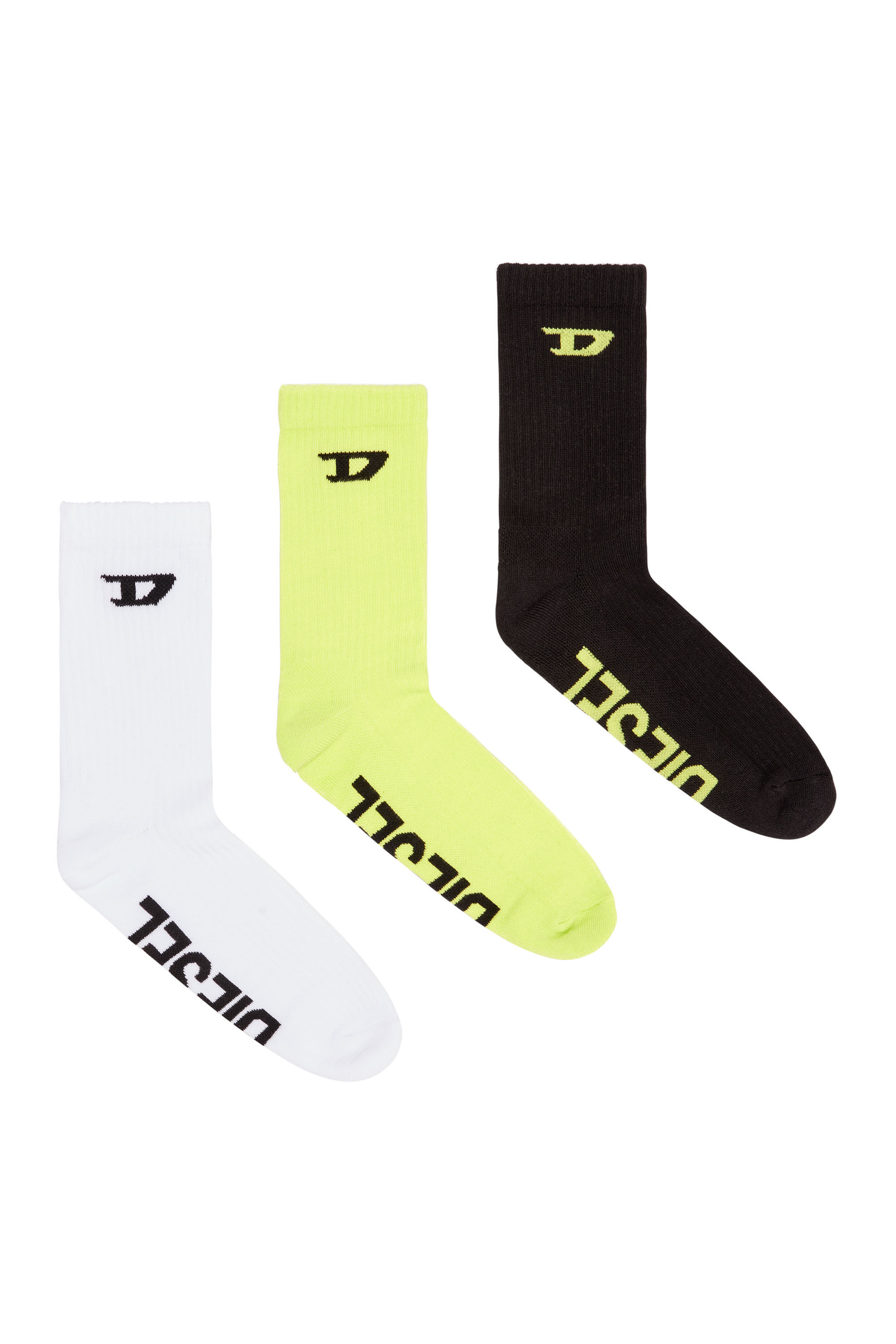 Diesel - SKM-D-CREW-SPORT-SOCKS, Vert/Noir - Image 1