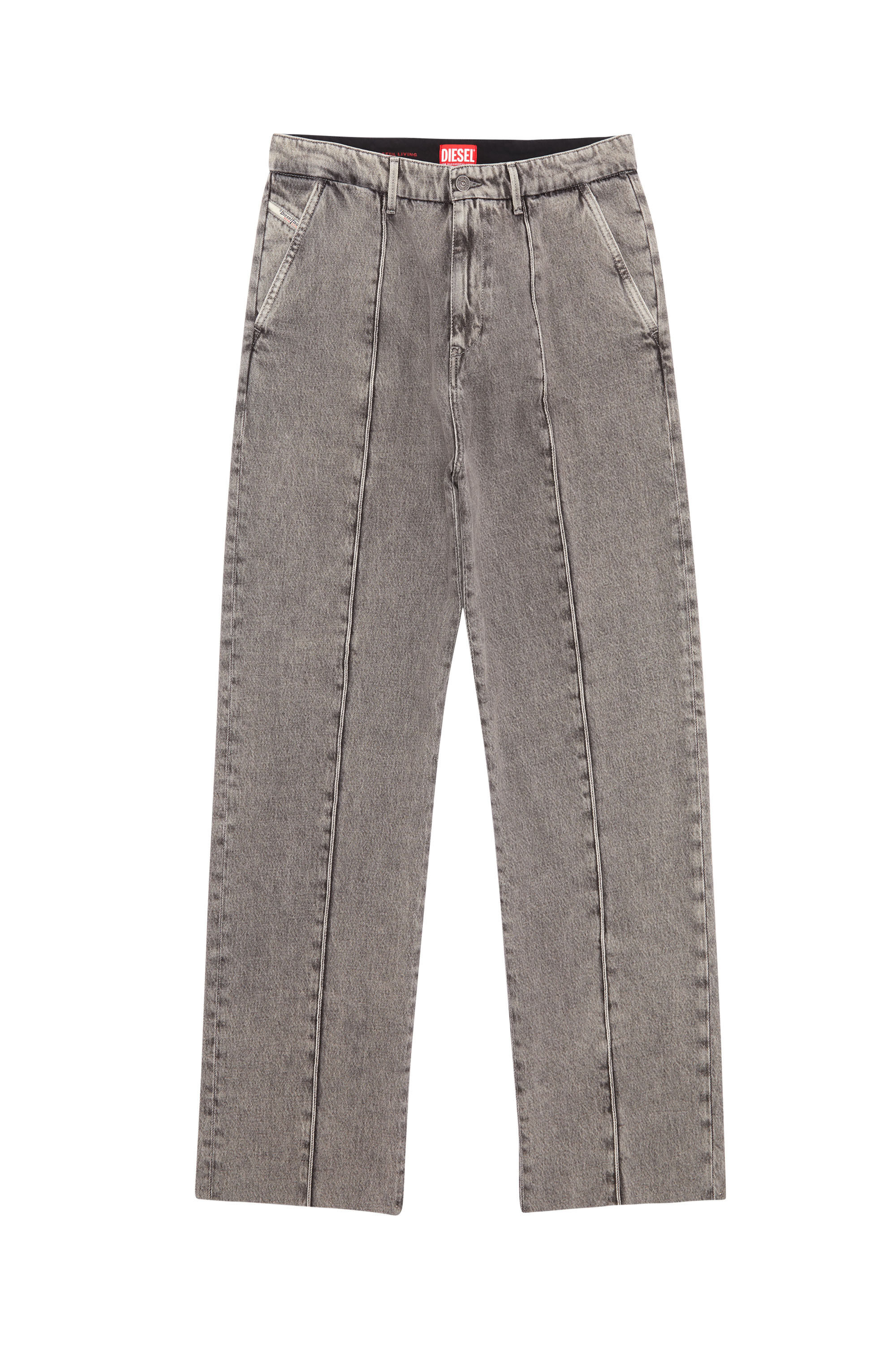 Diesel - D-Chino-Work 0IEAA Straight Jeans, Gris Clair - Image 2