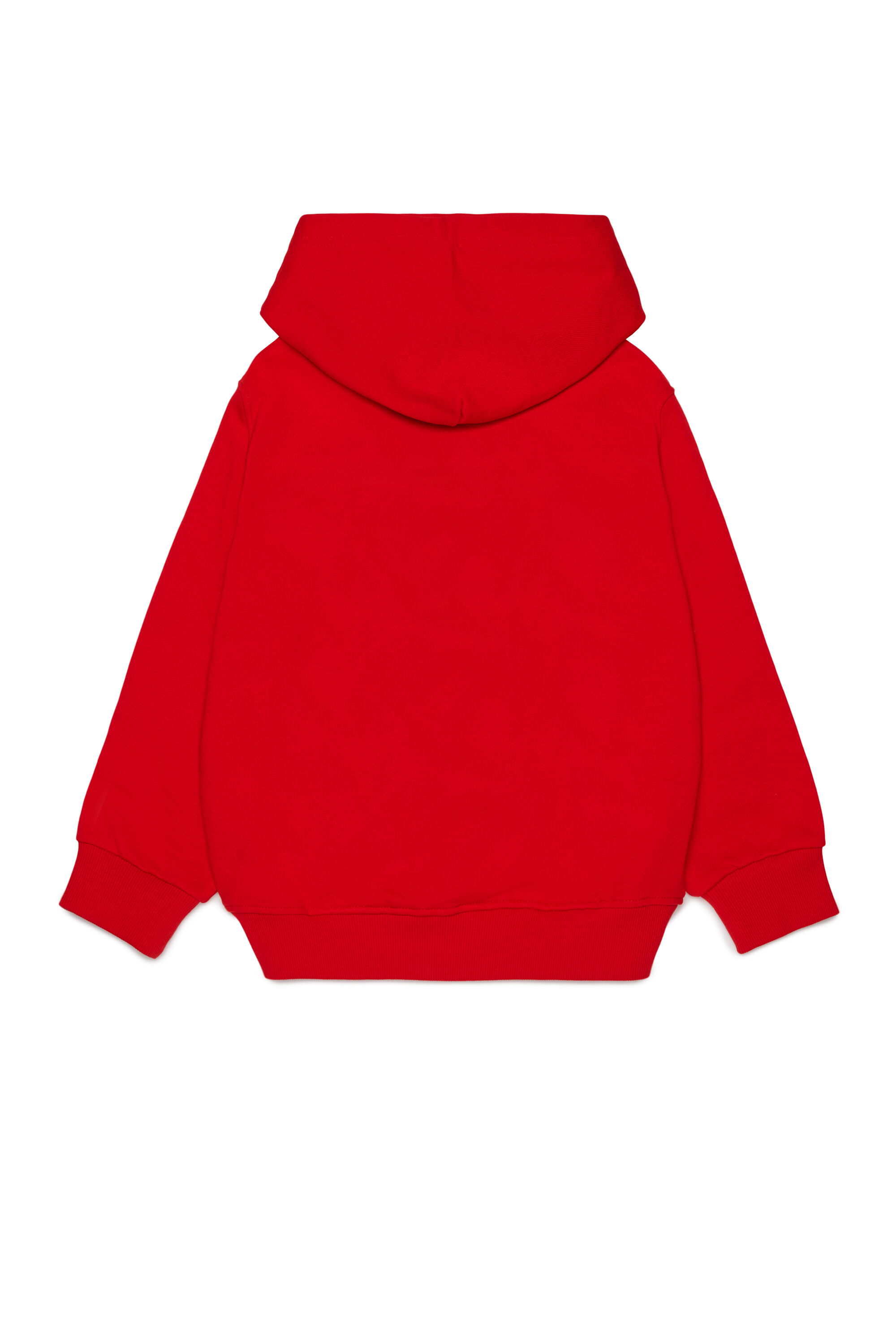 Diesel - SVELLYHOOD OVER, Sweat &agrave; capuche avec imprim&eacute; Oval D bicolore Homme in Rouge - 2