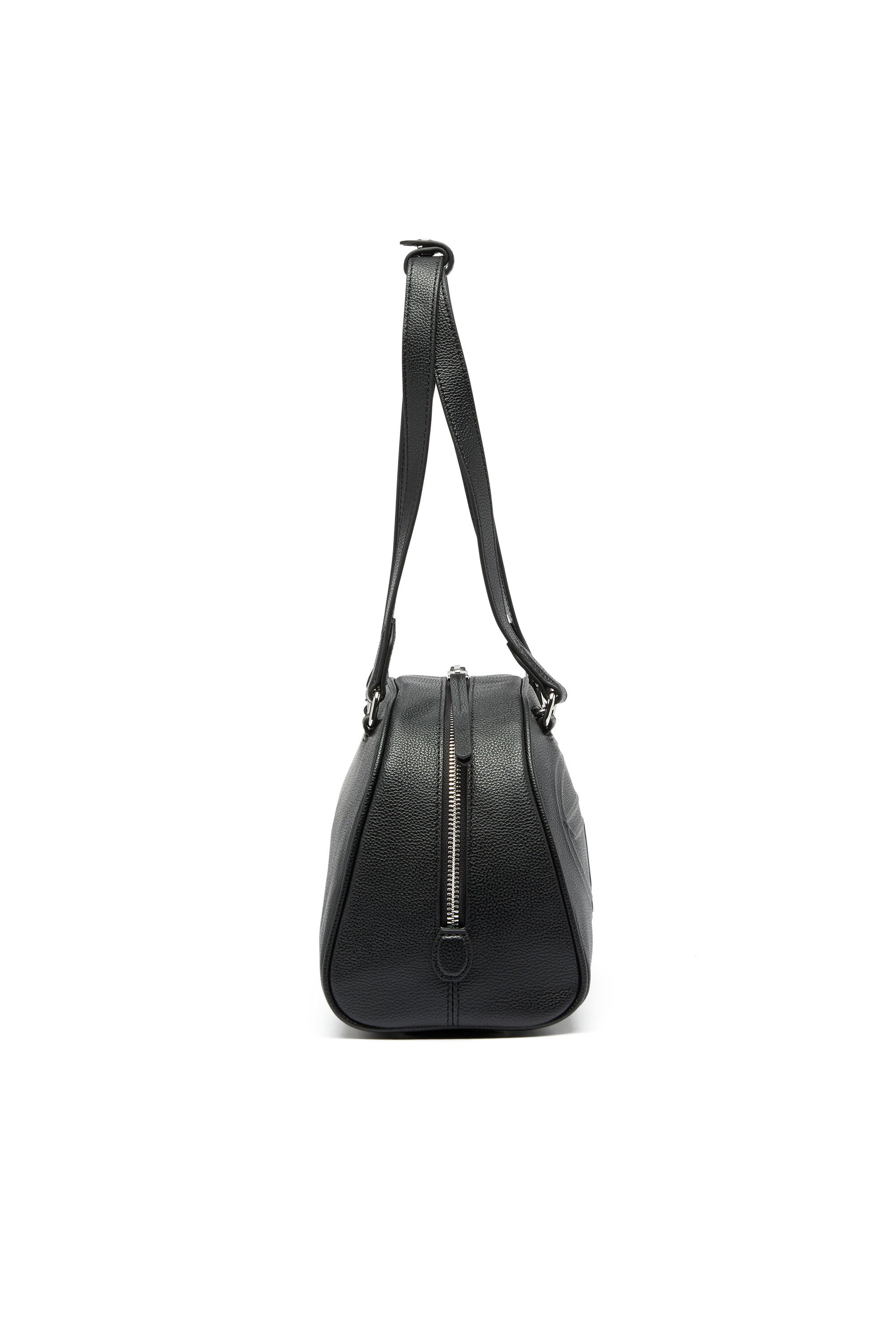 Diesel - 1DR DOME SHOULDER, 1DR Dome - Sac Boston en cuir avec logo emboss&eacute; Mixte in Noir - 5