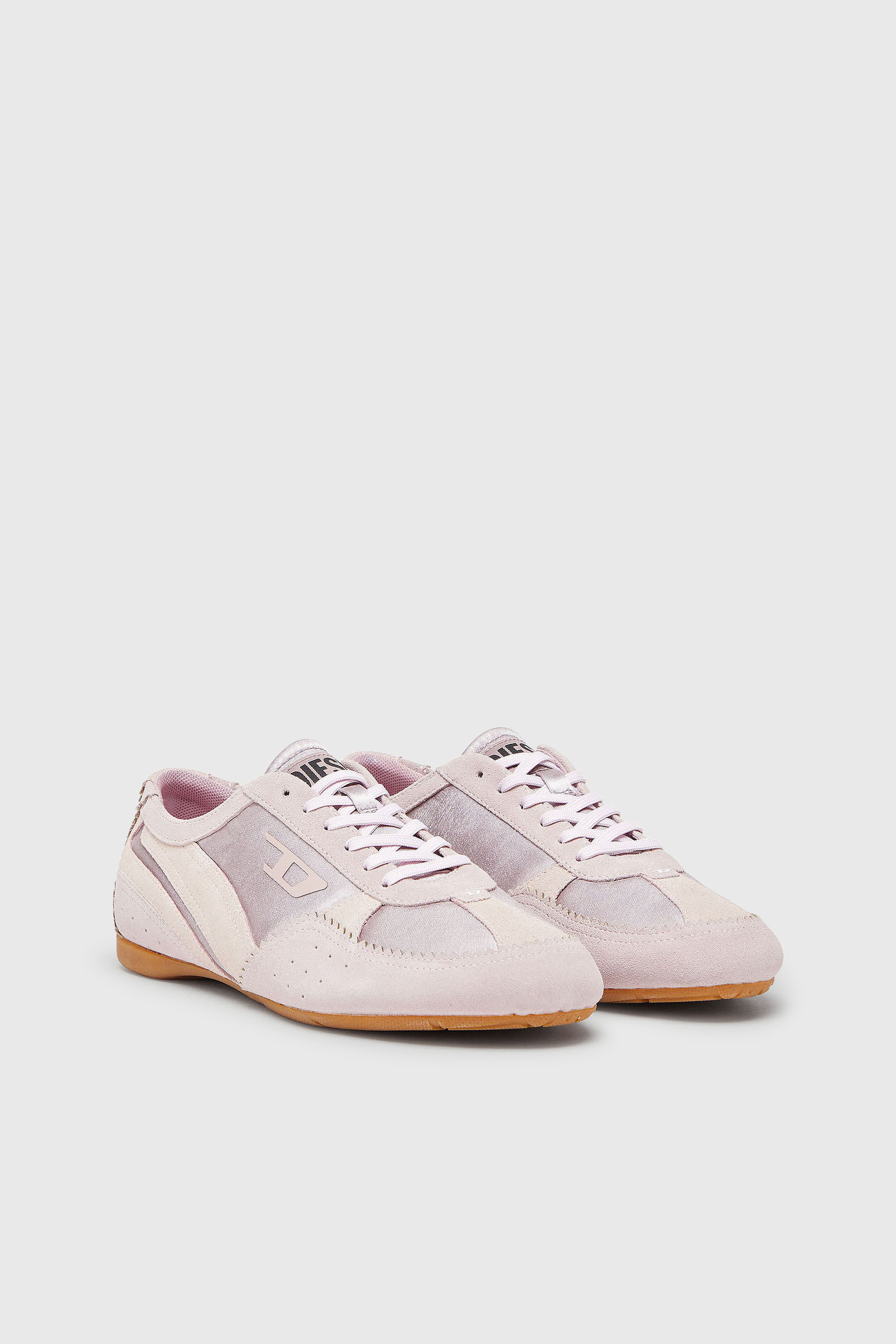 Diesel - D-MILE LOW II W, D-Mile-Baskets avec empi&egrave;cements en su&egrave;de Femme in Rose - 2