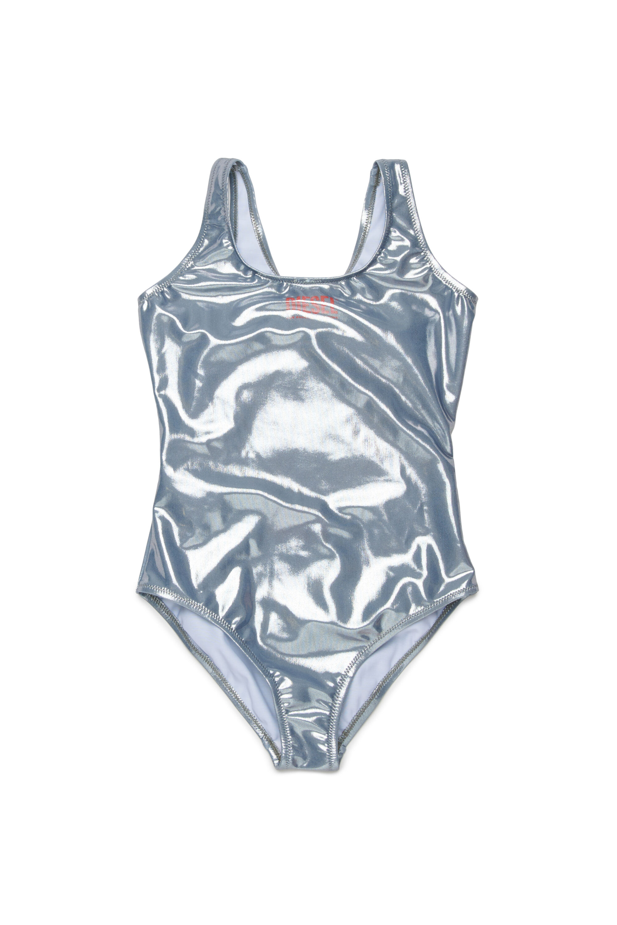 Diesel - MIFOG, Maillot de bain &agrave; effet m&eacute;tallique Femme in Gris argent&eacute; - 1