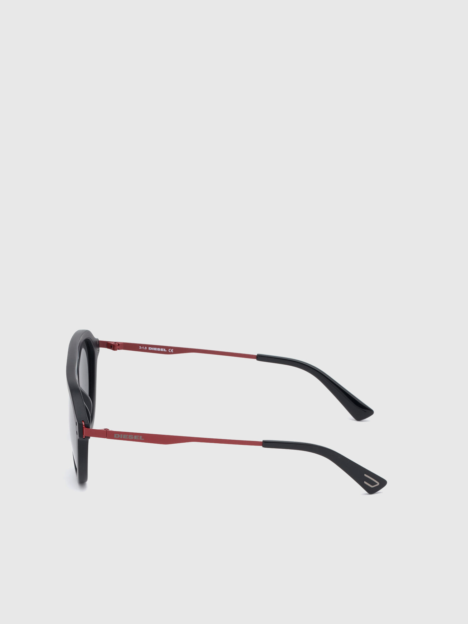 Diesel - DL0277, Lunettes de soleil aviateur en acétate Homme in Noir - 3