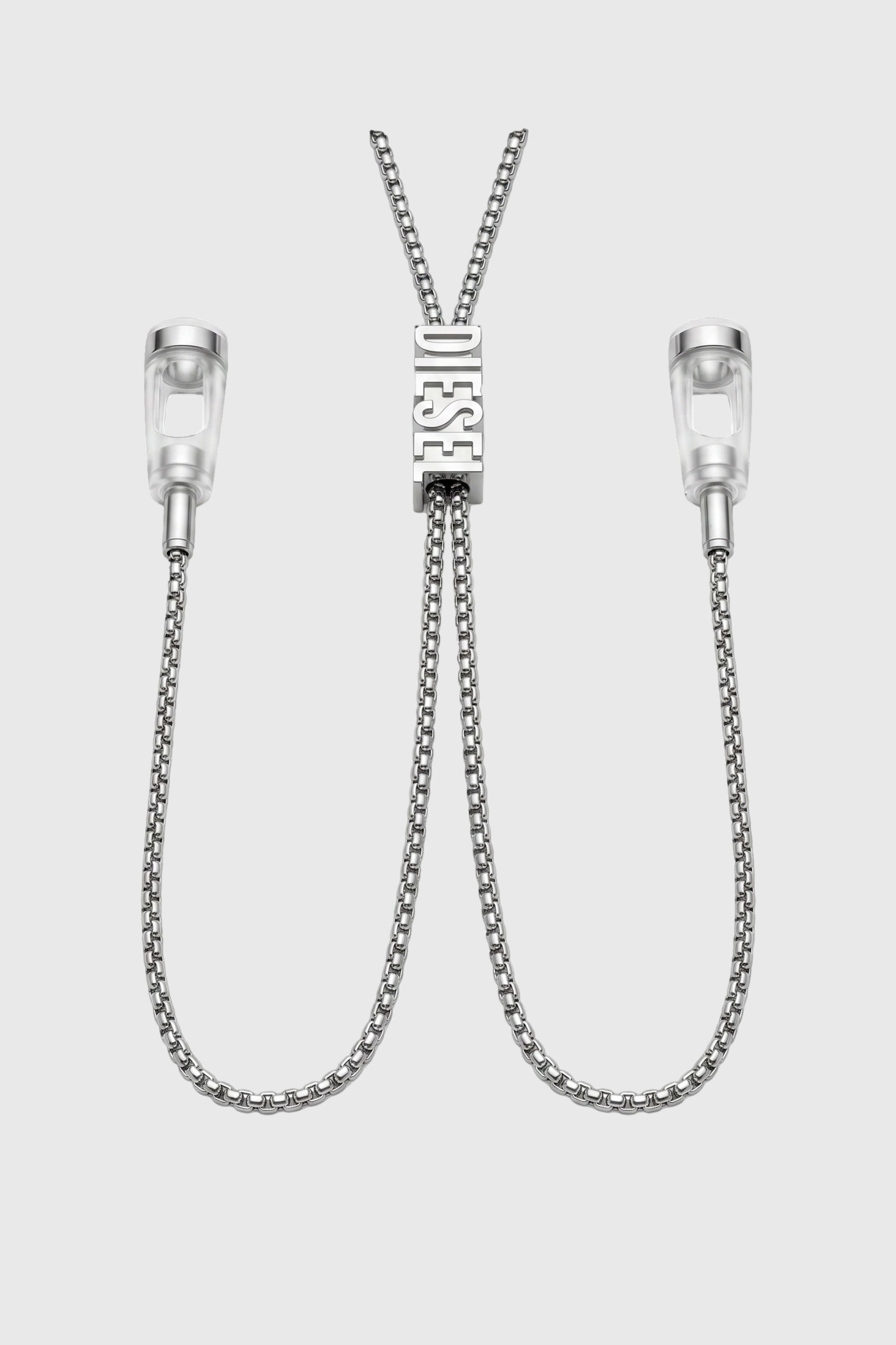Diesel - 60669 EARBUDS CHAIN EARBUNDS CHAIN, Collier D Chain pour &eacute;couteurs Mixte in Gris argent&eacute; - 1