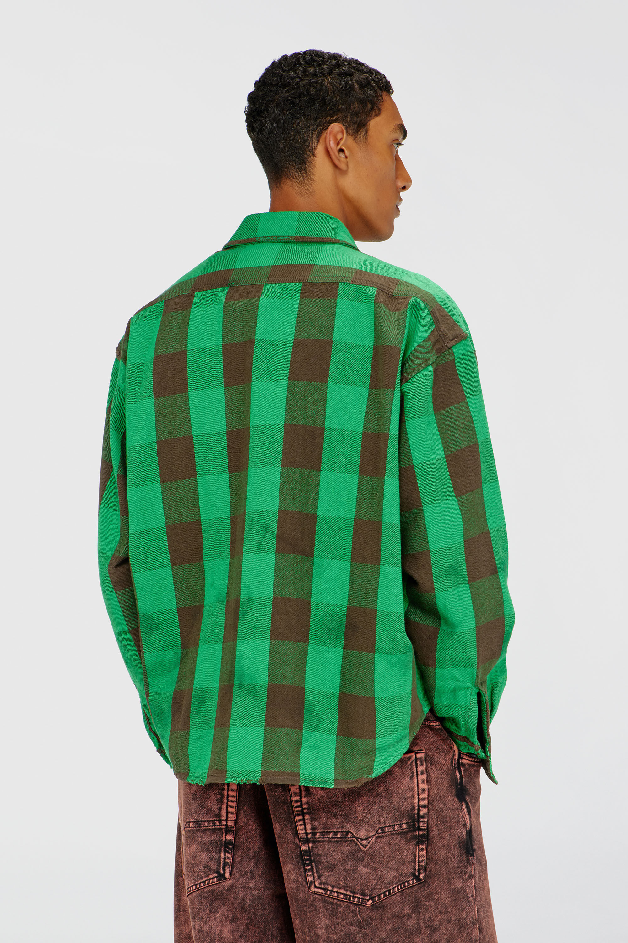 Diesel - S-DRUM, Chemise &agrave; carreaux effet us&eacute; Homme in Polychrome - 4