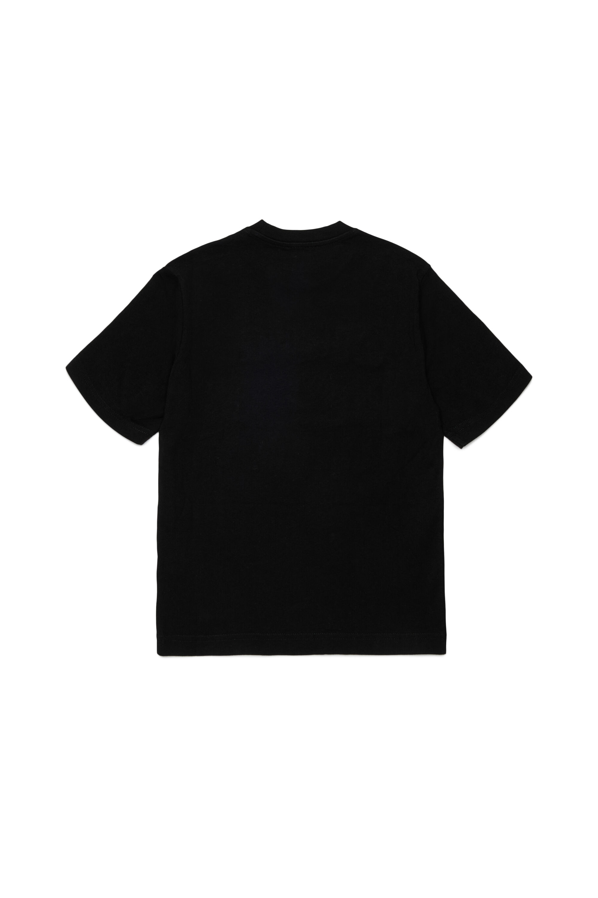 Diesel - TJEANS OVER, T-shirt en coton avec logo effet effiloch&eacute; Homme in Noir - 2