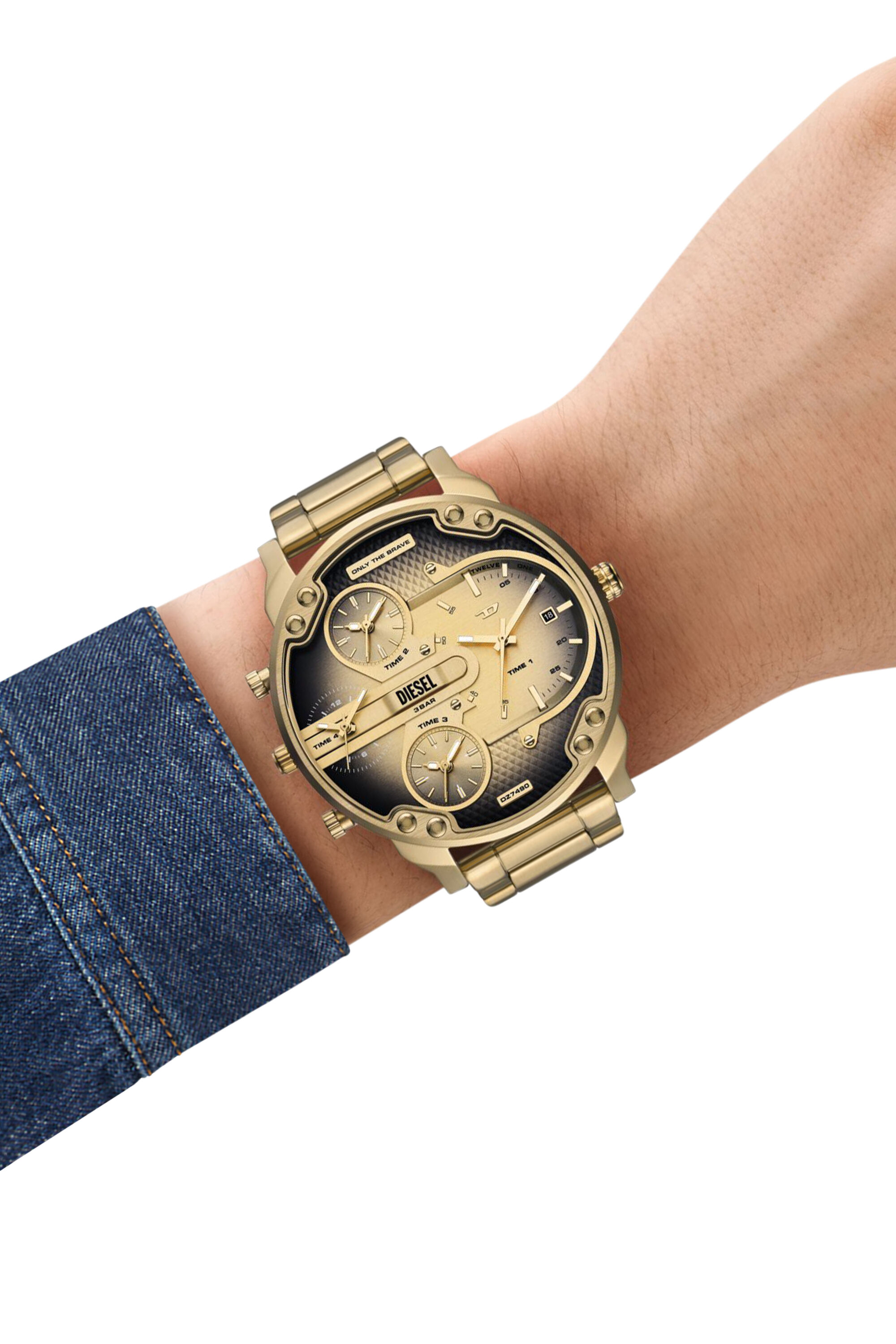 Diesel - DZ7490 WATCH, Montre Mr. Daddy Slim en acier inoxydable Homme in Doré - 4