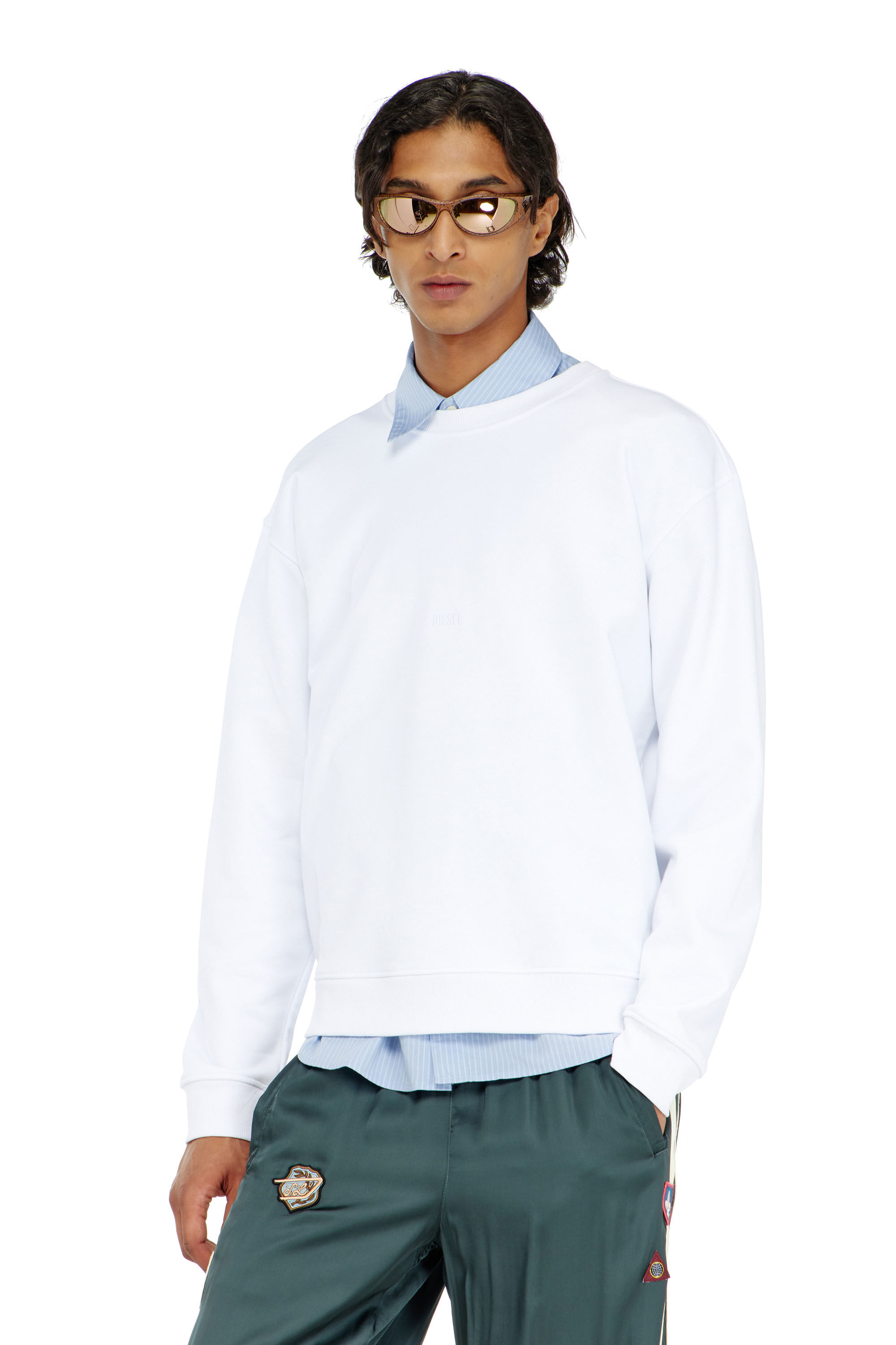 Diesel - S-NORM-AA5, Sweat-shirt en coton avec micro broderie logo Homme in ToBeDefined - 3
