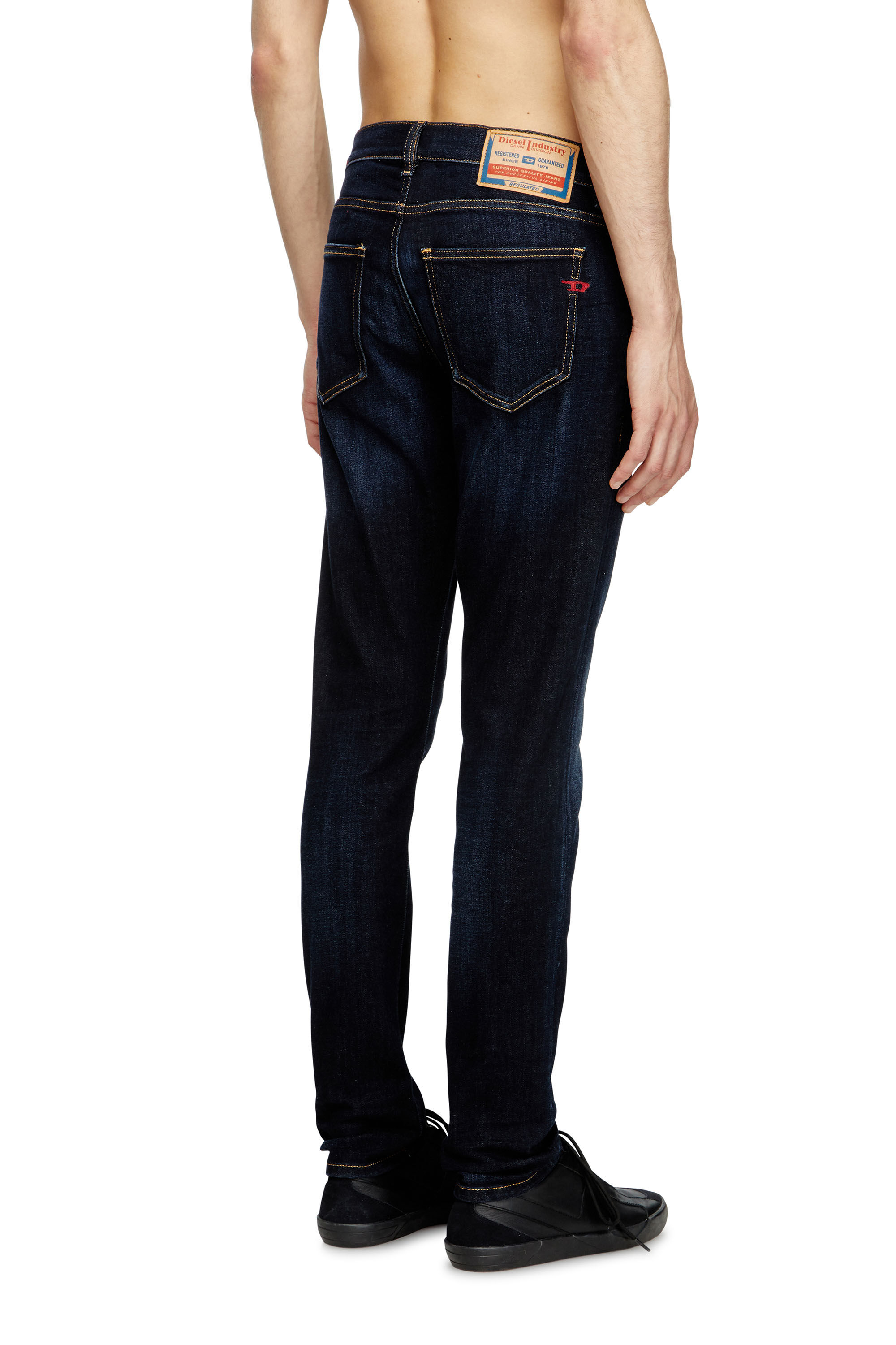 Diesel - Slim Jeans 2019 D-Strukt 009ZS Homme, Bleu Foncé - Image 4