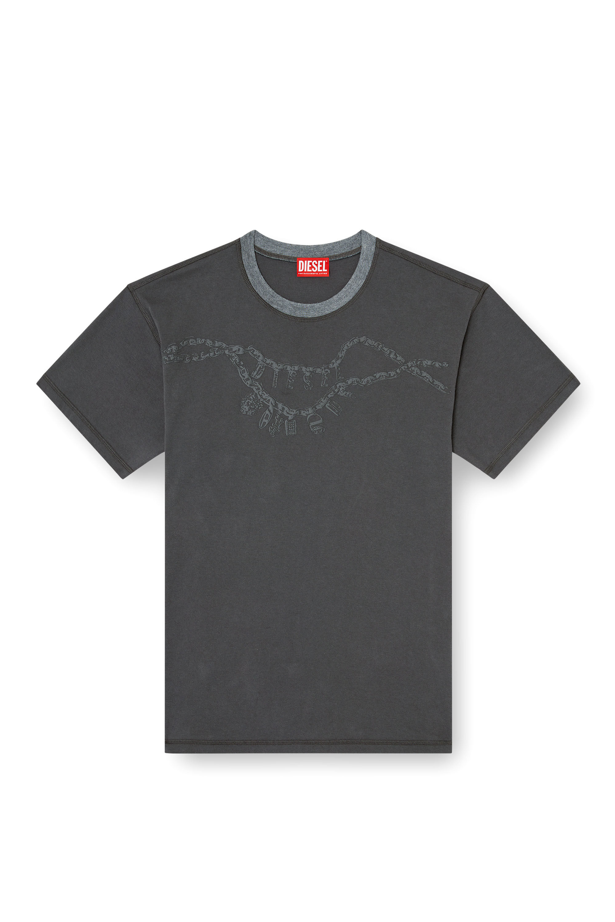 Diesel - T-NORM-HOSHI, T-shirt avec imprimé collier à breloques Mixte in Gris - 2