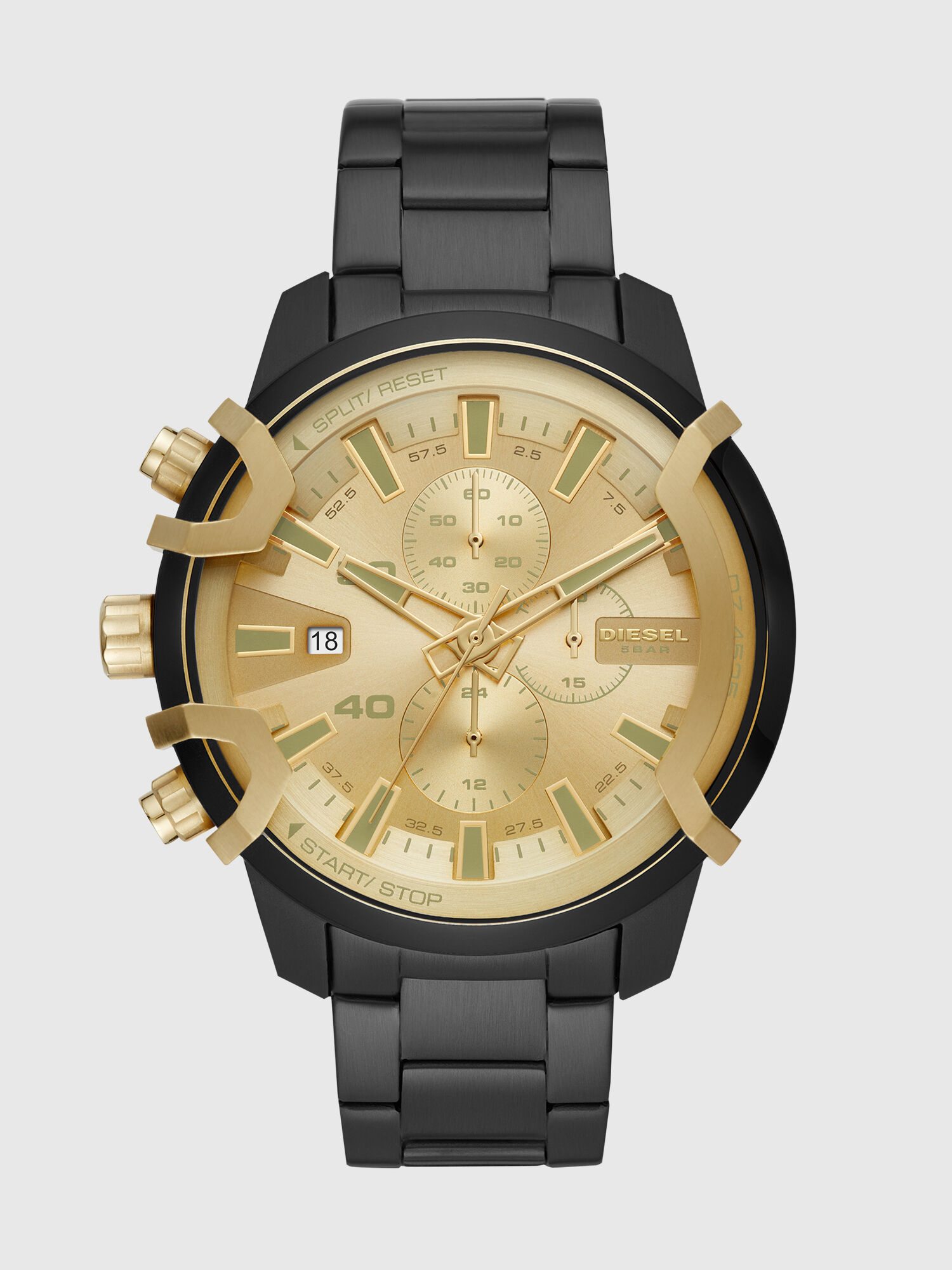 Montre diesel or et noir Clearance